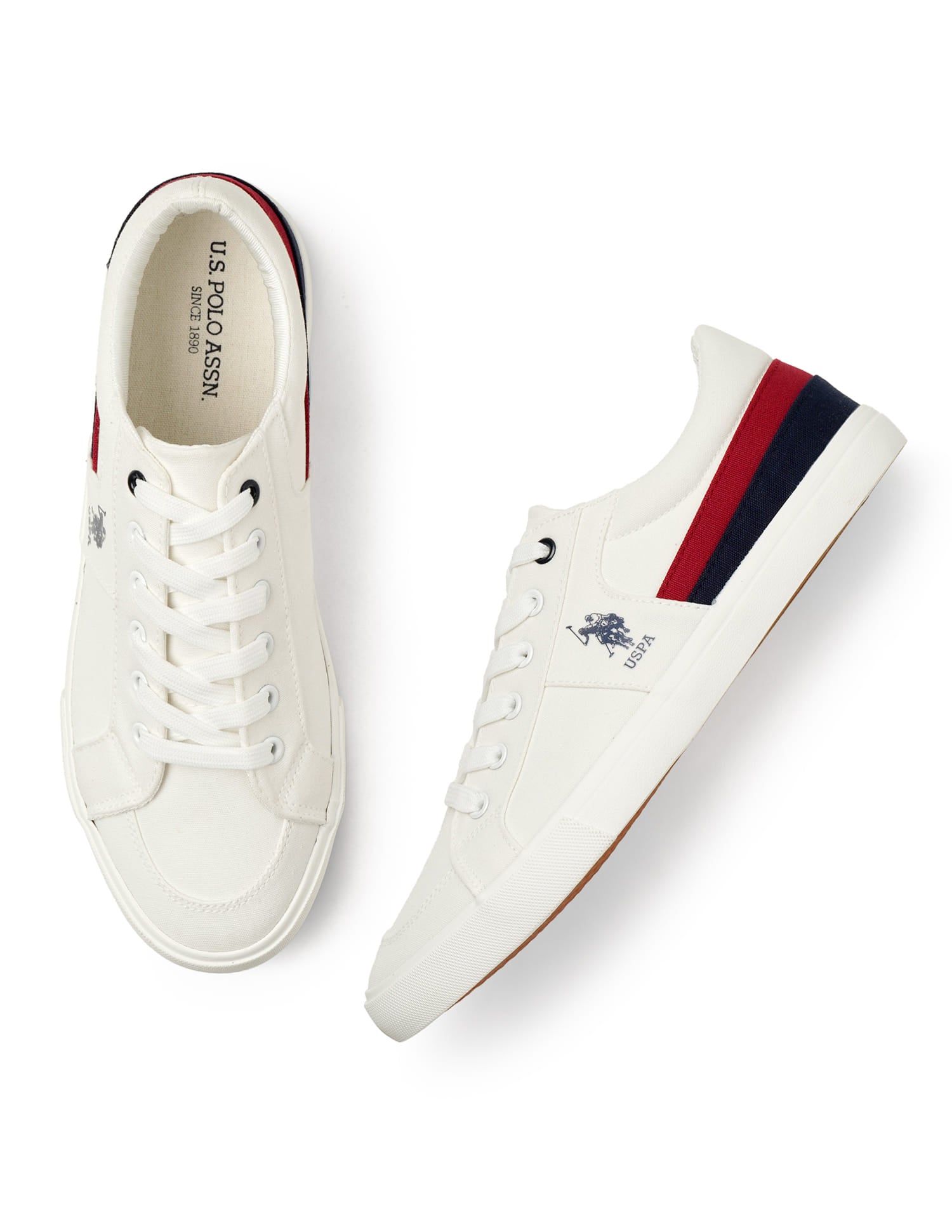 Men Clarkin 10.0 Colourblocked Sneakers Off White - U.S. Polo Assn. India | Large