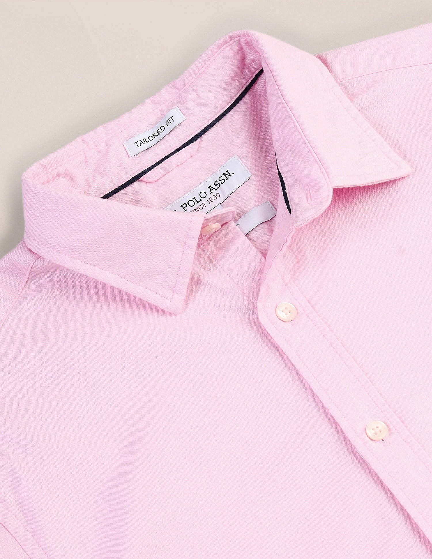Solid Dobby Shirt Pink - U.S. Polo Assn. India | Large