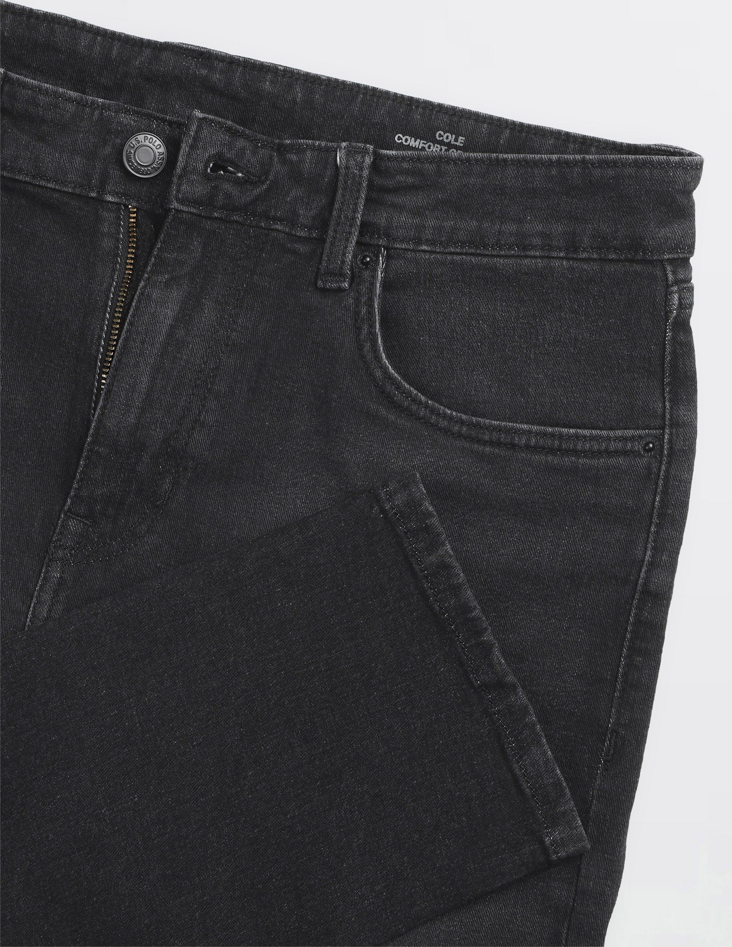 Cole Comfort Cropped Fit Black Jeans Black - U.S. Polo Assn. India | Large