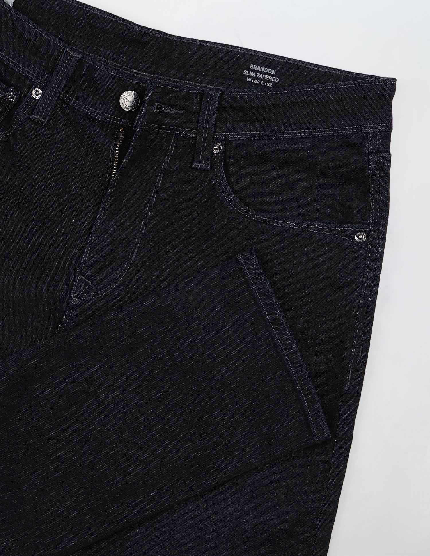 Brandon Slim Tapered Fit Blue Jeans Dark Blue - U.S. POLO ASSN. | Large