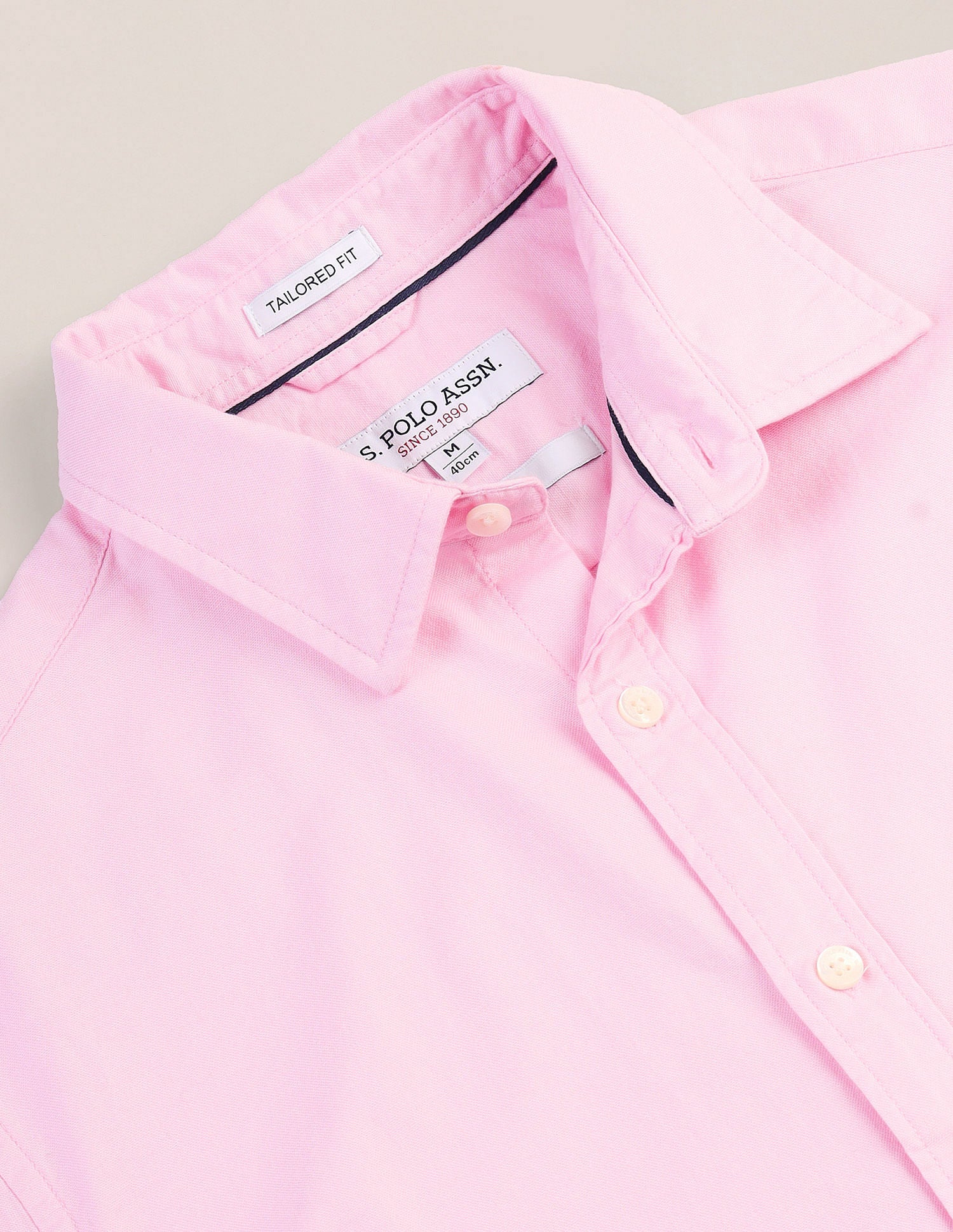 Solid Dobby Shirt Pink - U.S. Polo Assn. India | Large