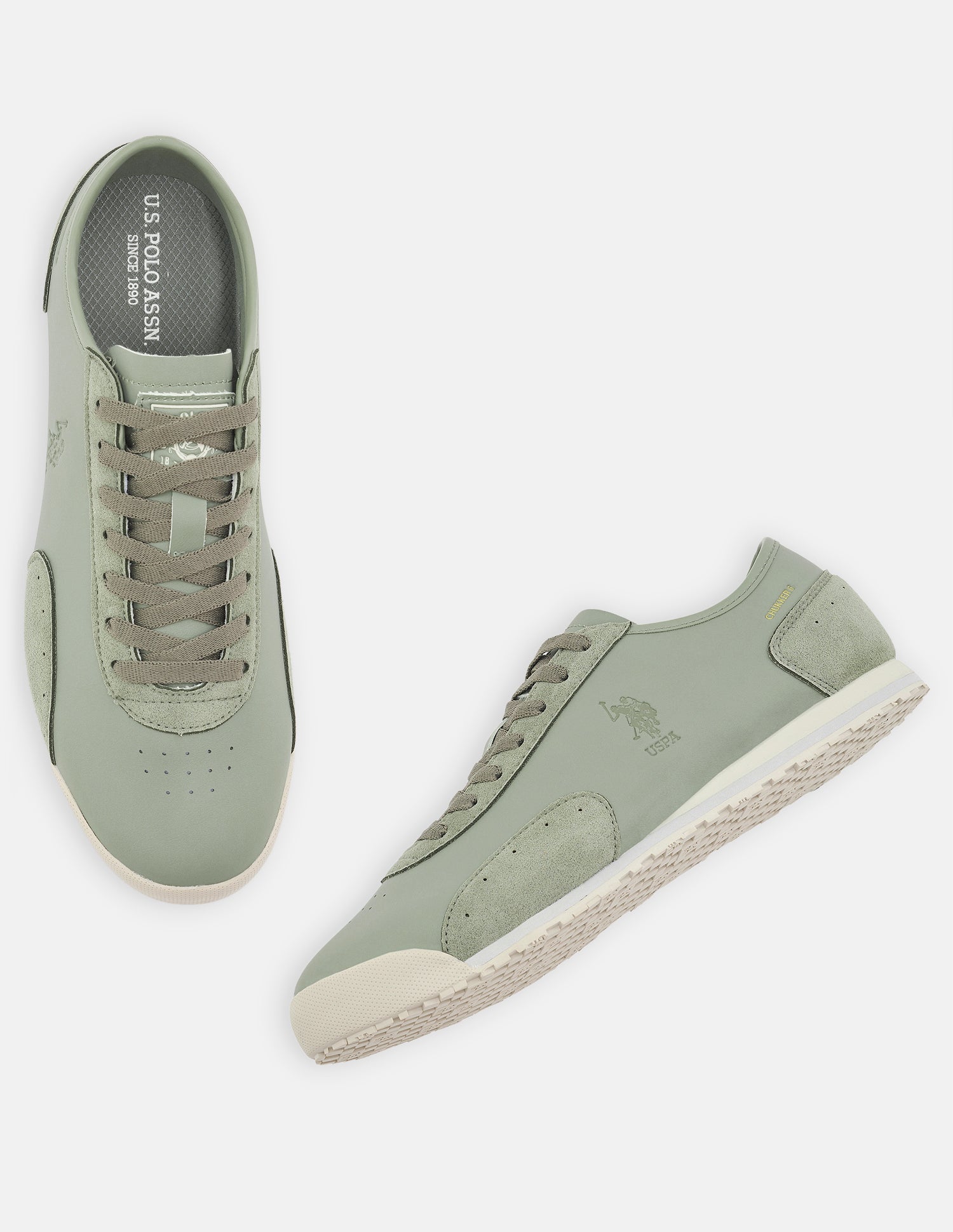 Round Toe Chukker 6 Suede Sneakers Light Olive - U.S. Polo Assn. India | Large