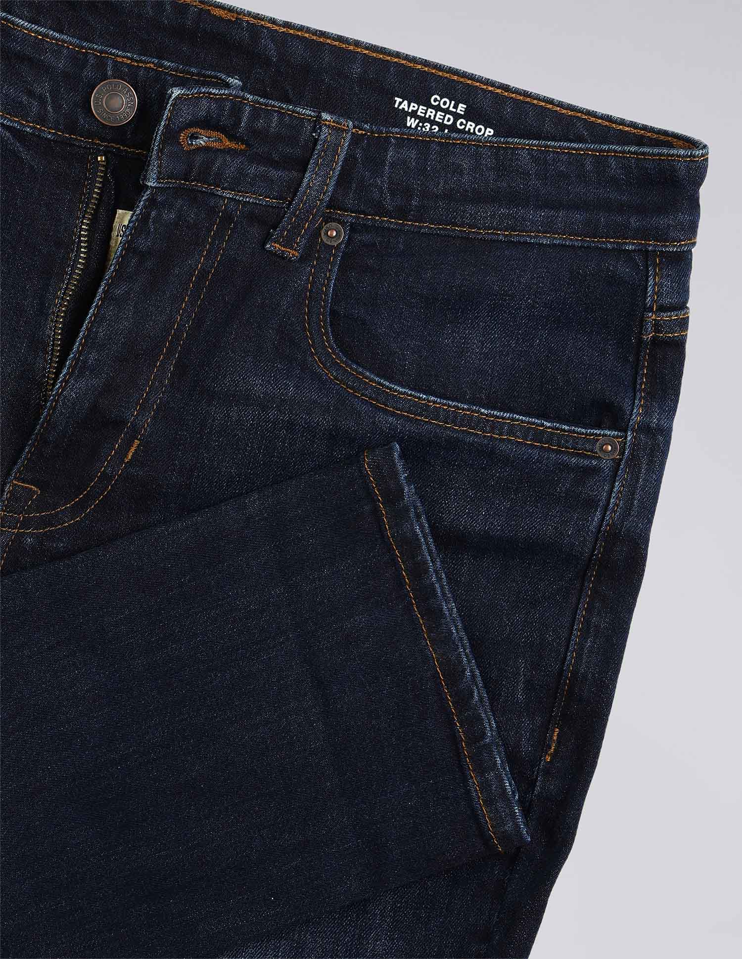 Cole Comfort Cropped Fit Blue Jeans Dark Blue - U.S. Polo Assn. India | Large