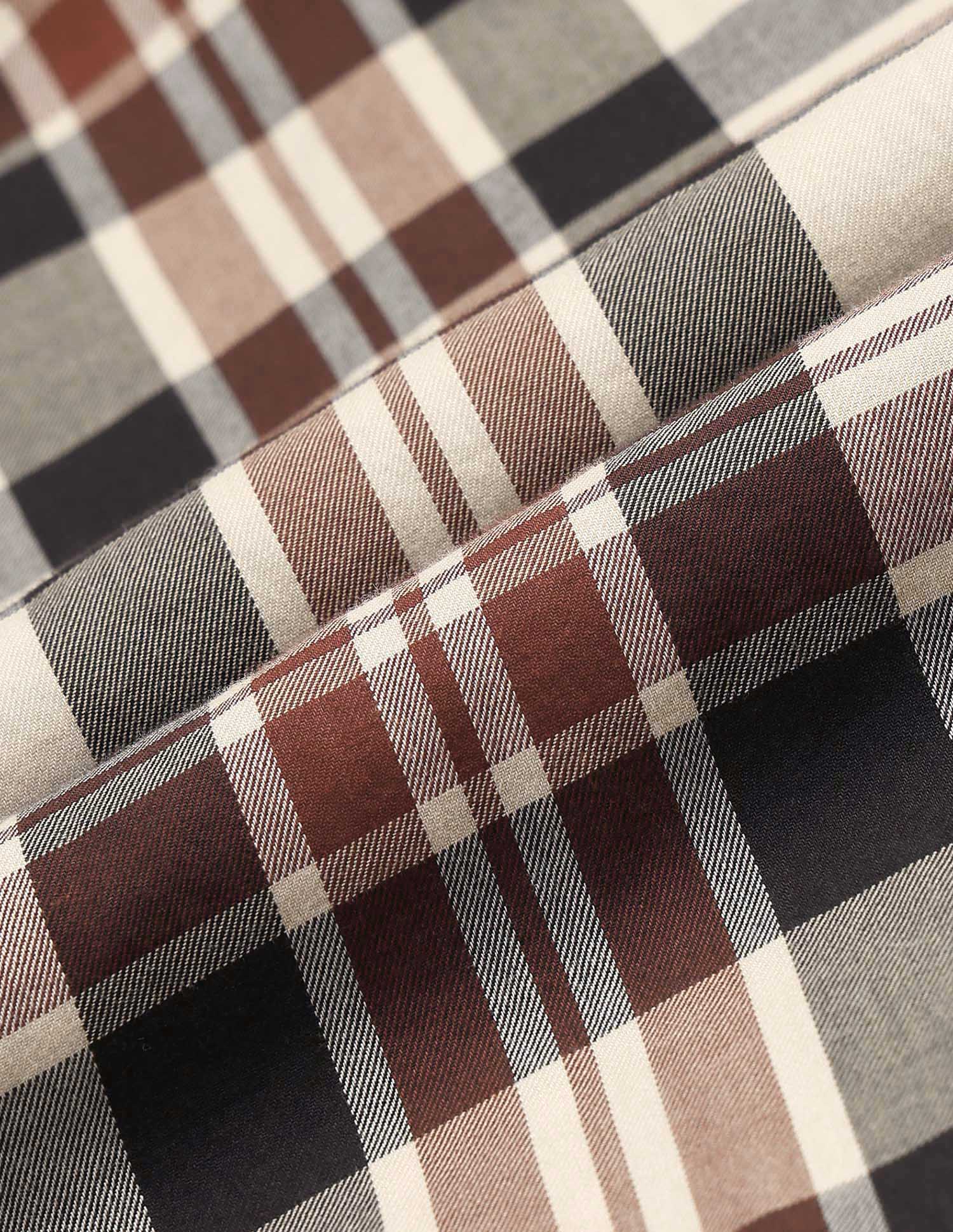 Twill Tartan Checked Shirt Beige - U.S. POLO ASSN. | Large