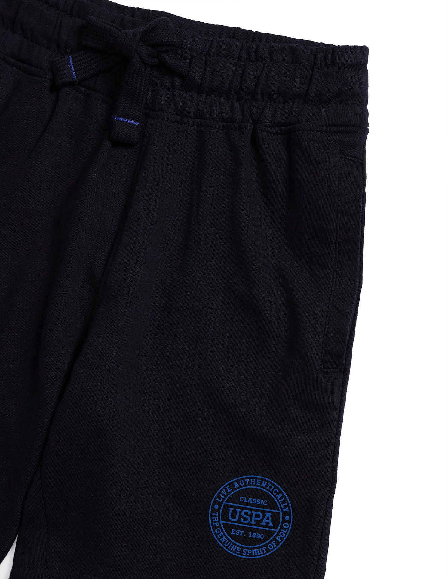 Pure Cotton Mid Rise IKSA Shorts - Pack Of 1 Black - U.S. POLO ASSN. | Large