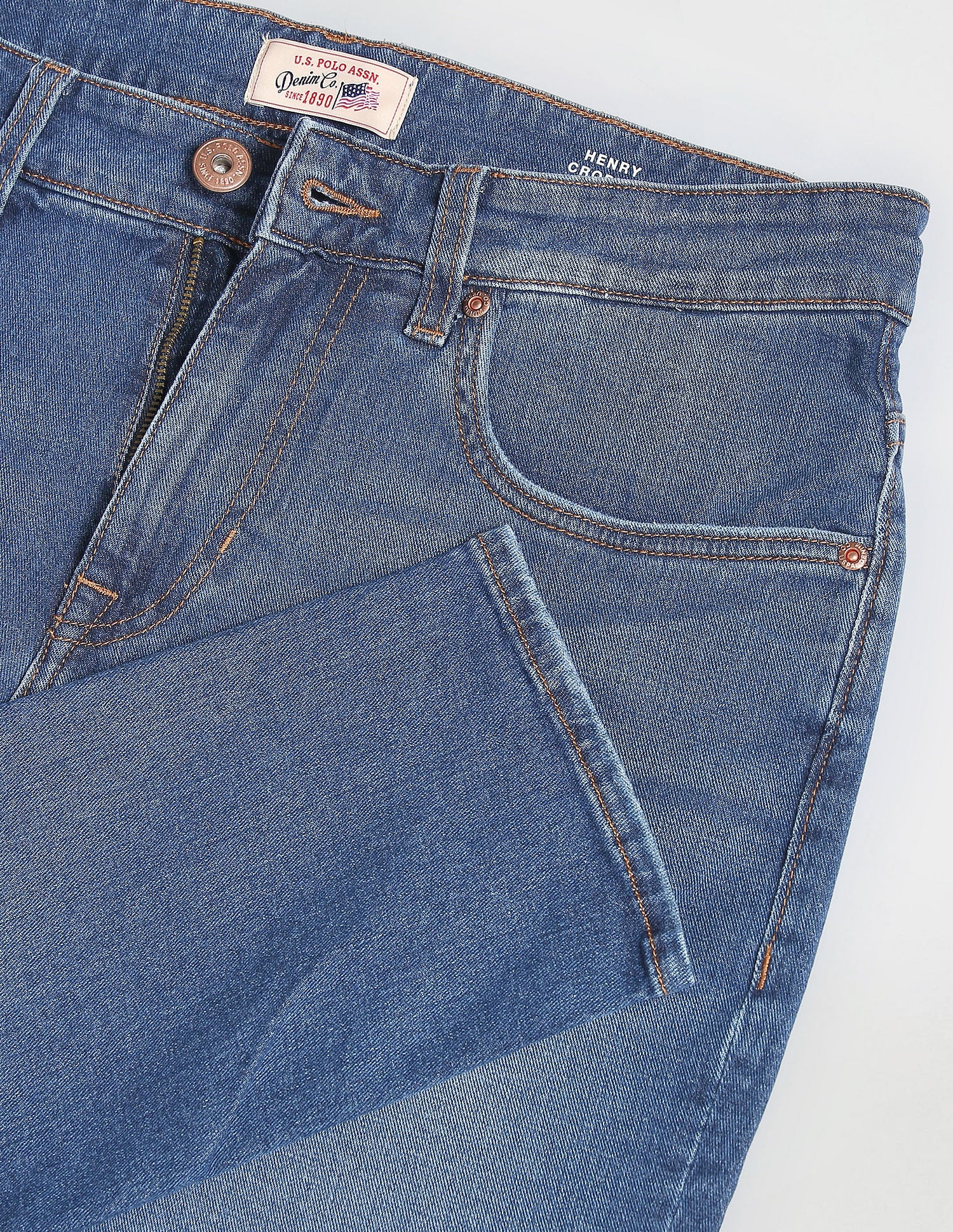 Henry Tapered Cropped Authentic Jeans Blue - U.S. POLO ASSN. | Large