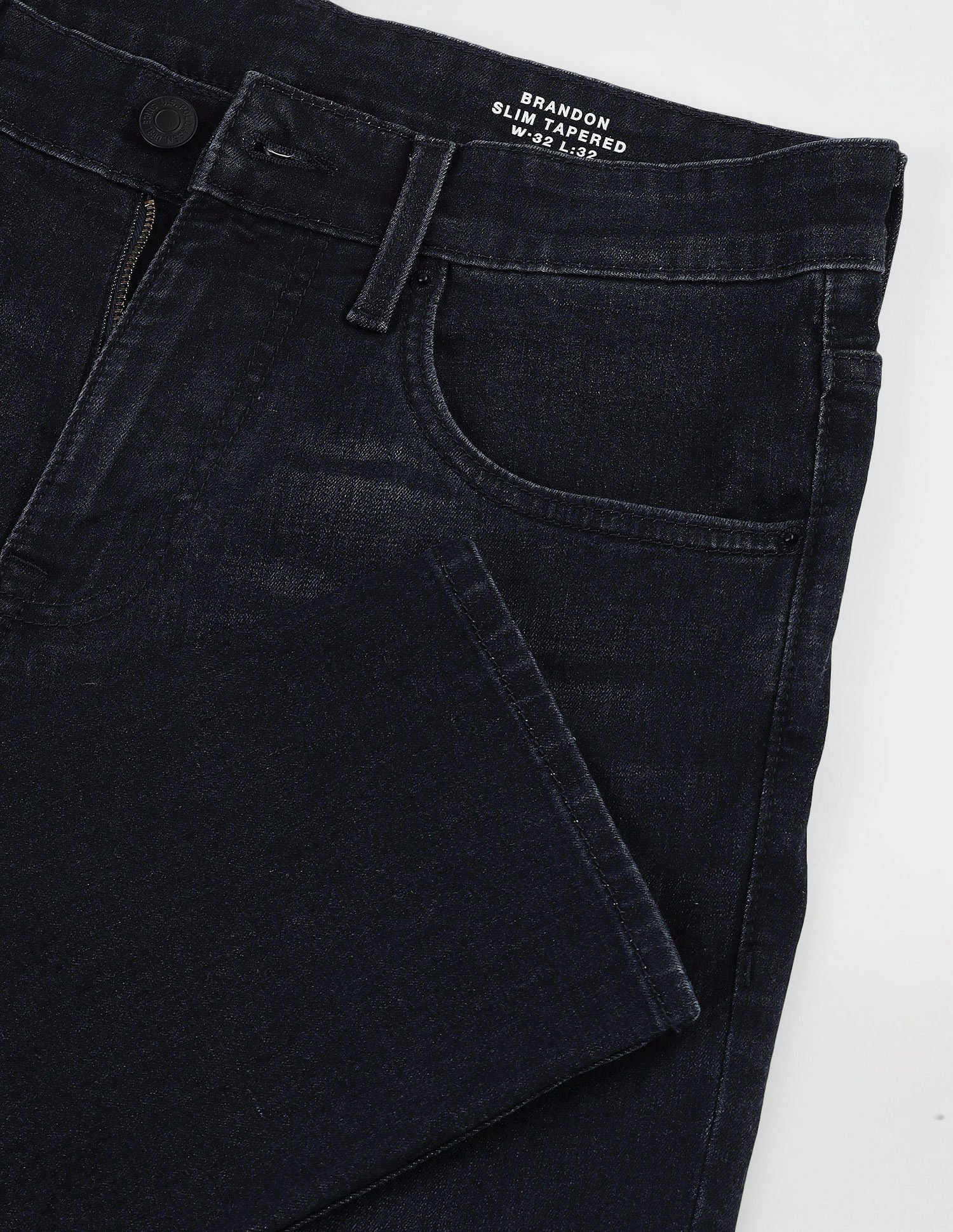 Brandon Slim Tapered Fit Blue Jeans Blue - U.S. Polo Assn. India | Large