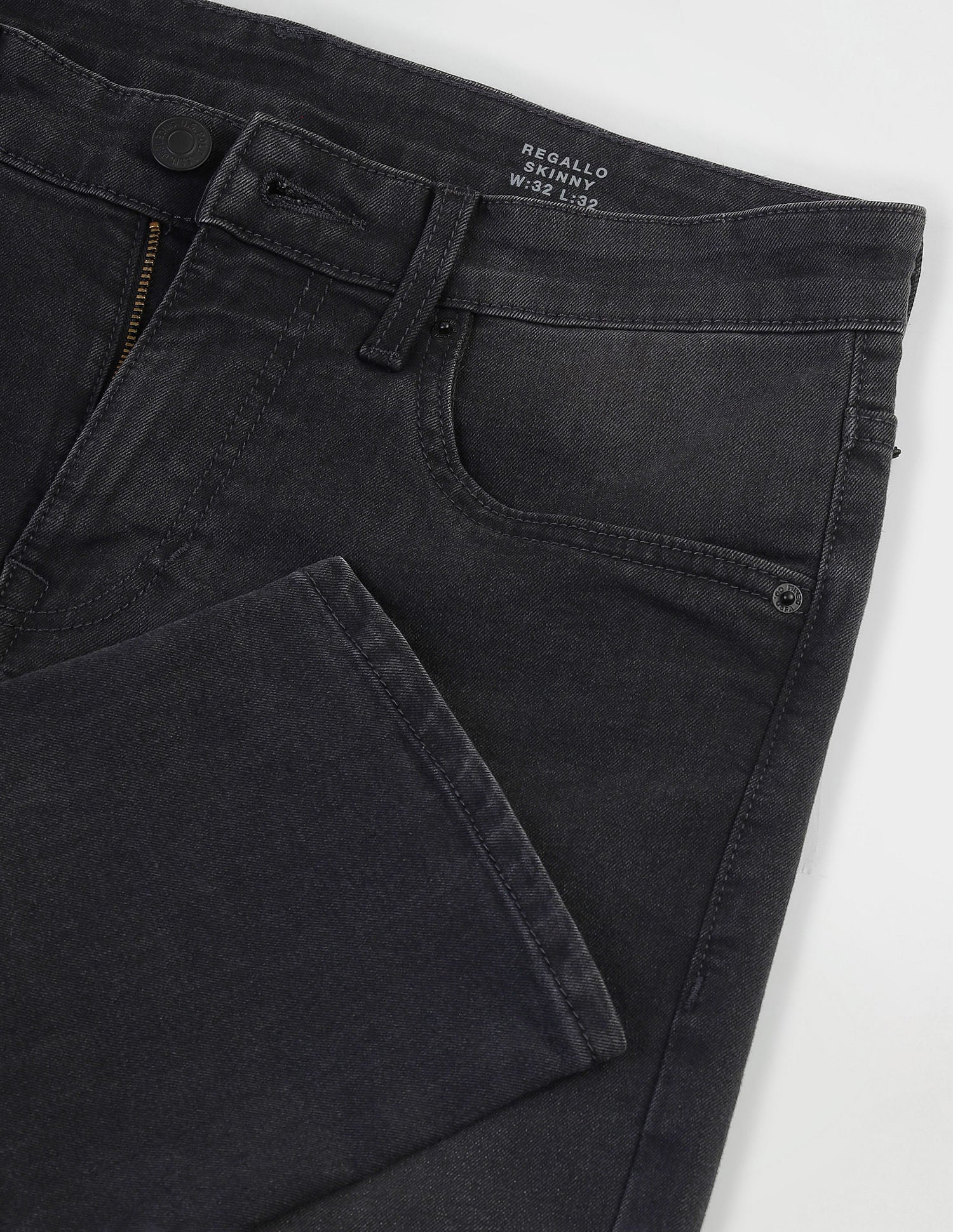 Regallo Skinny Fit Black Jeans Black - U.S. Polo Assn. India | Large