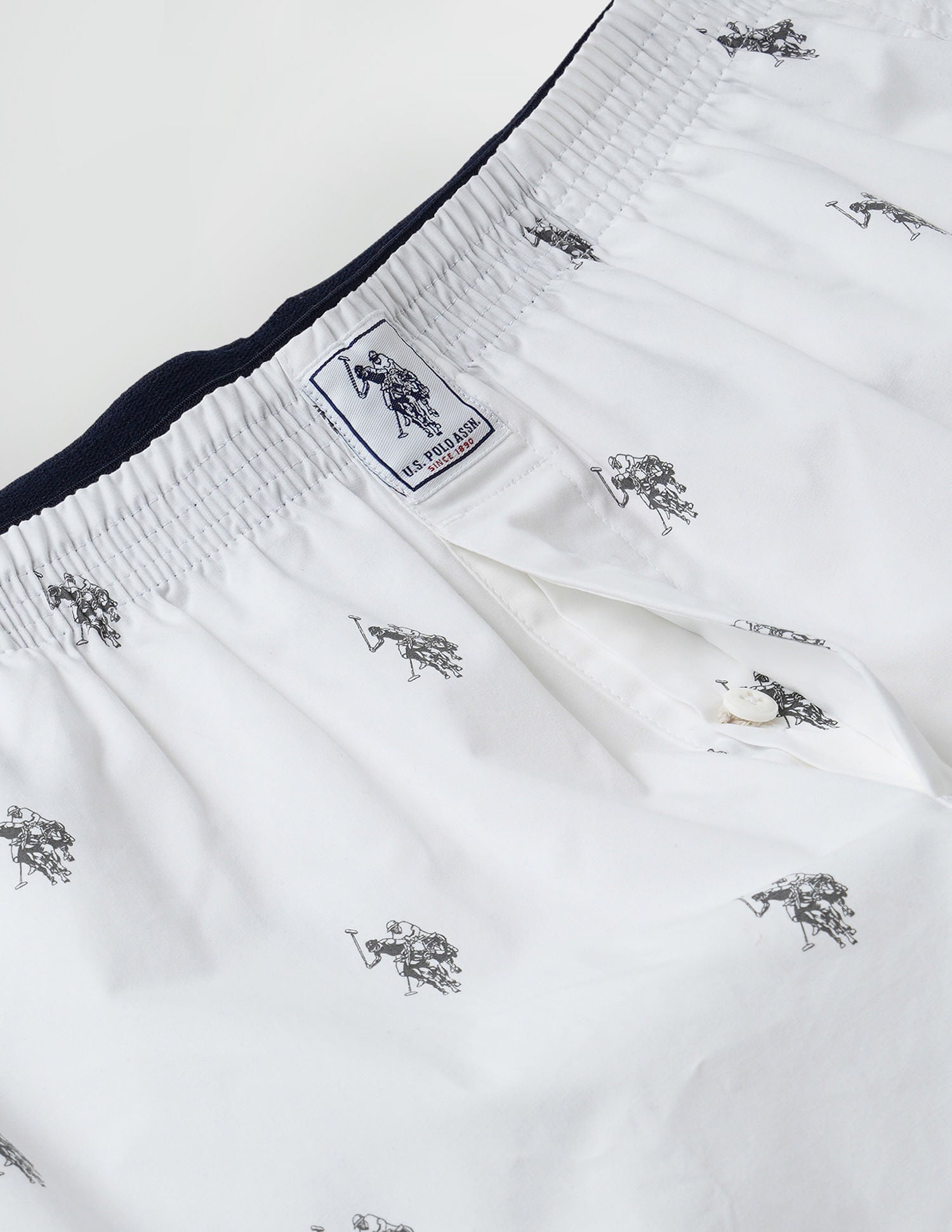 Signature Logo Pure Cotton I021 Boxers - Pack Of 1 White - U.S. POLO ASSN. | Large