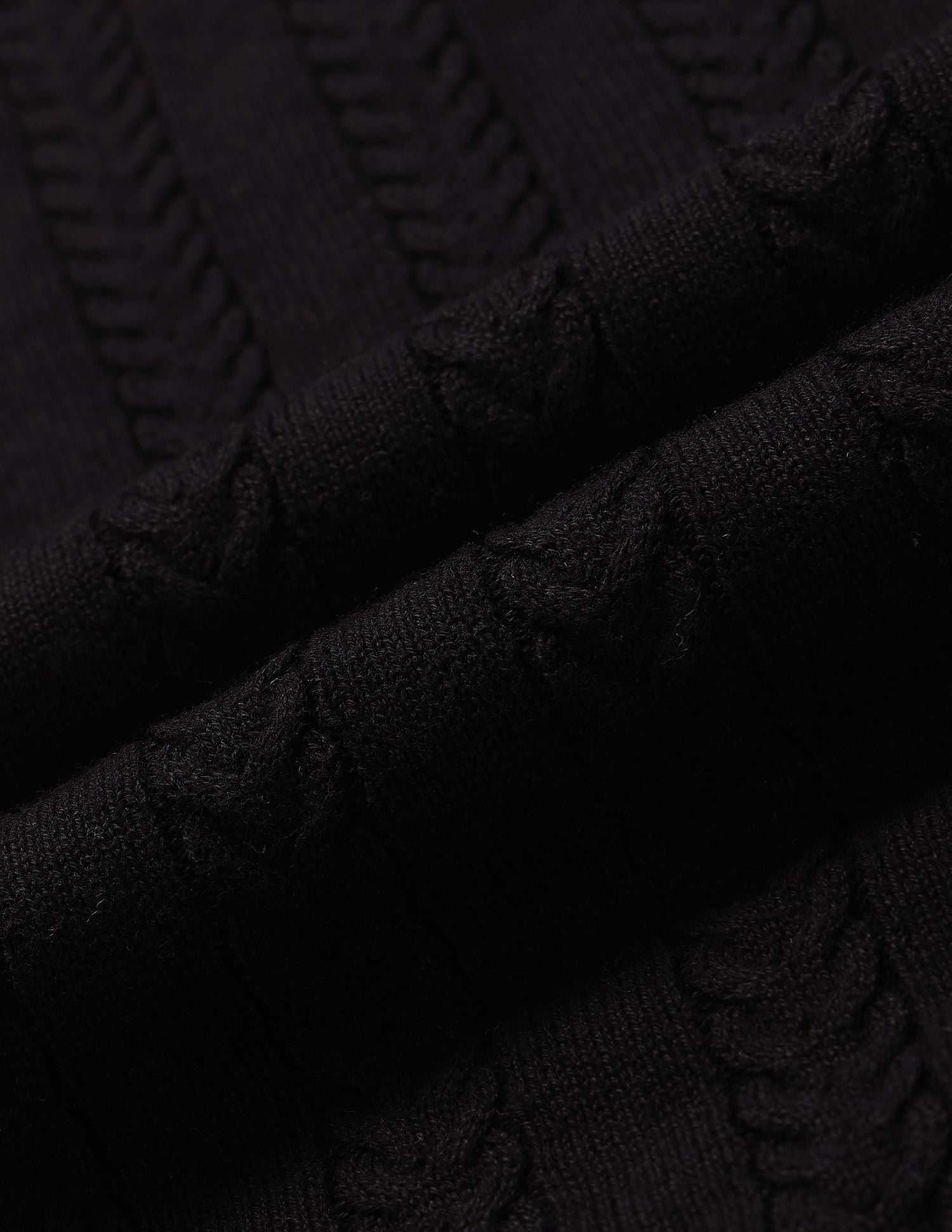 Crew Neck Cable Knit Sweater Black - U.S. Polo Assn. India | Large