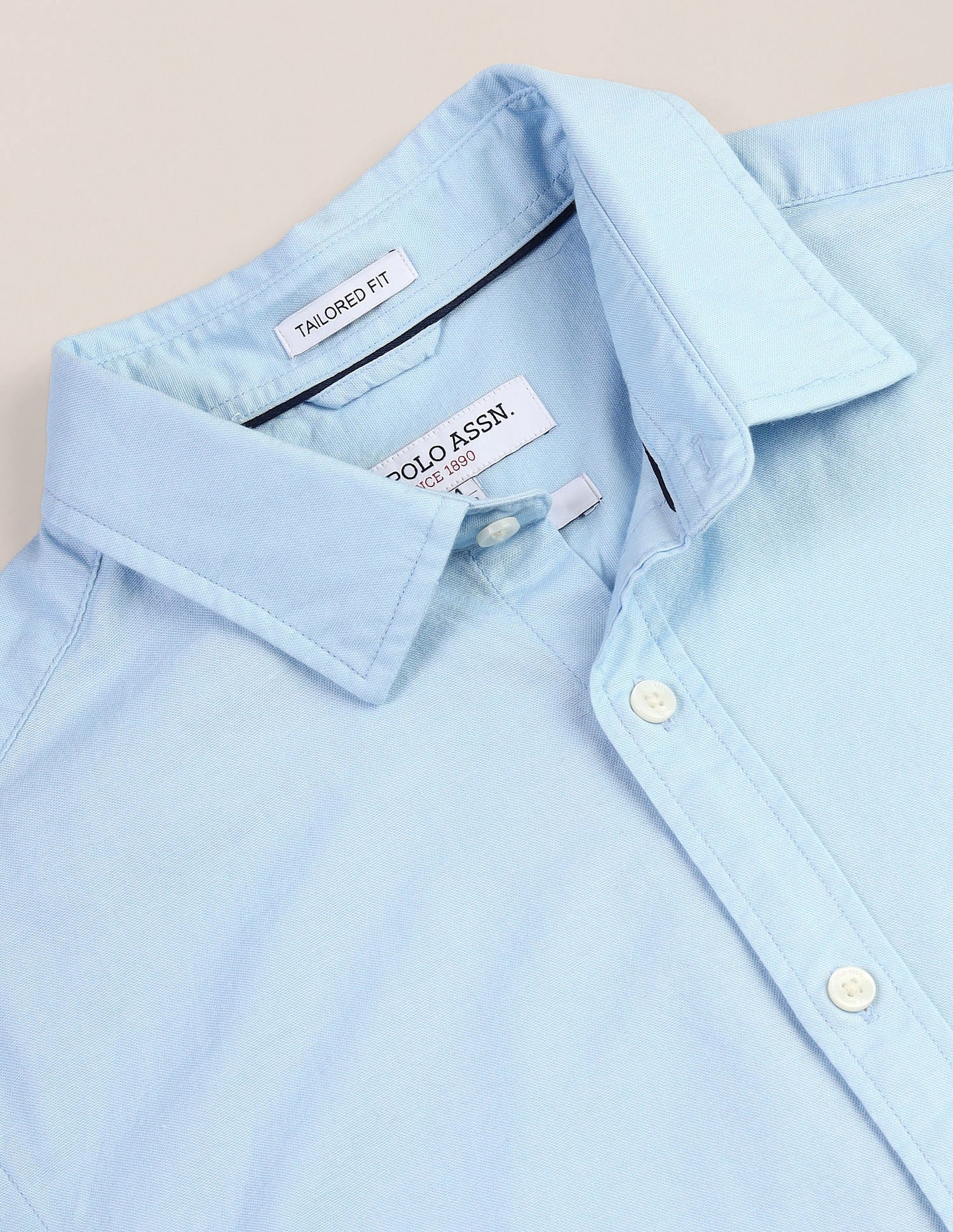 Solid Dobby Shirt Blue - U.S. Polo Assn. India | Large