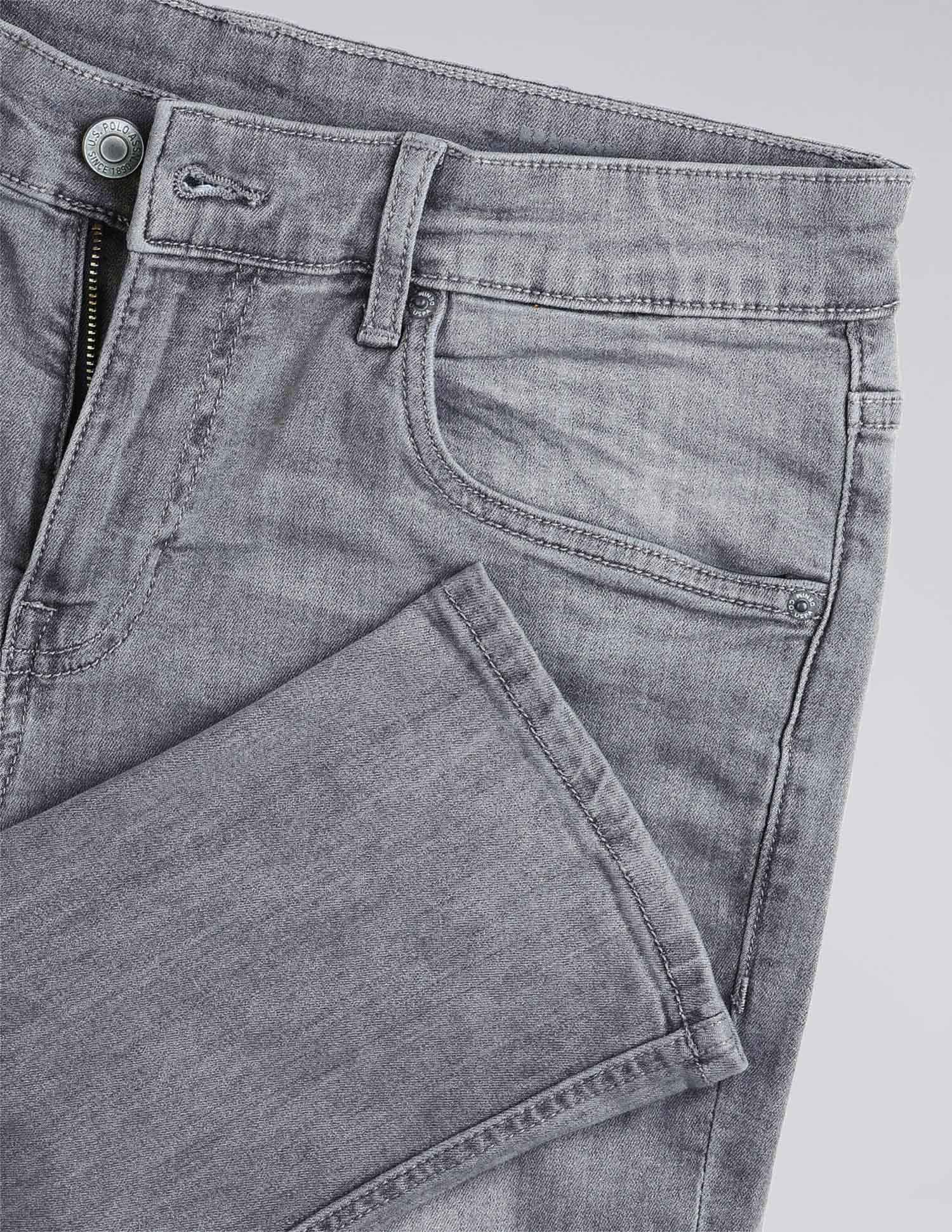 Brandon Slim Tapered Fit Grey Jeans Grey - U.S. Polo Assn. India | Large