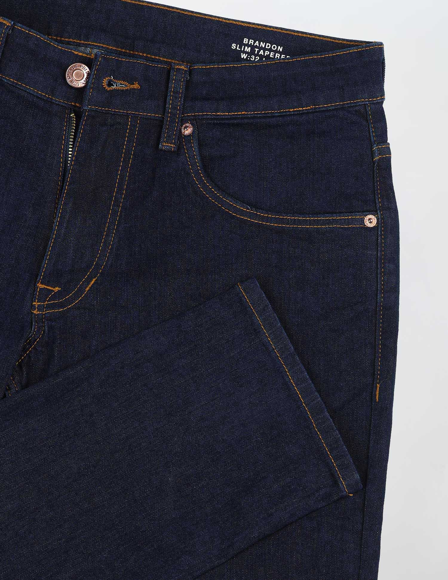 Brandon Slim Tapered Fit Blue Jeans Blue - U.S. Polo Assn. India | Large