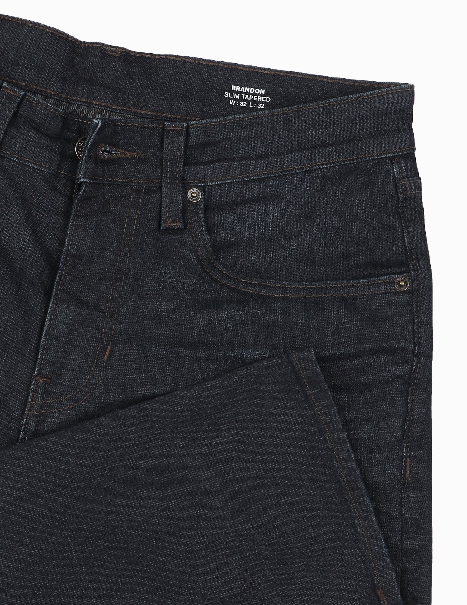 Brandon Slim-Tapered Fit Whiskered Jeans Dark Blue - U.S. Polo Assn. India | Large