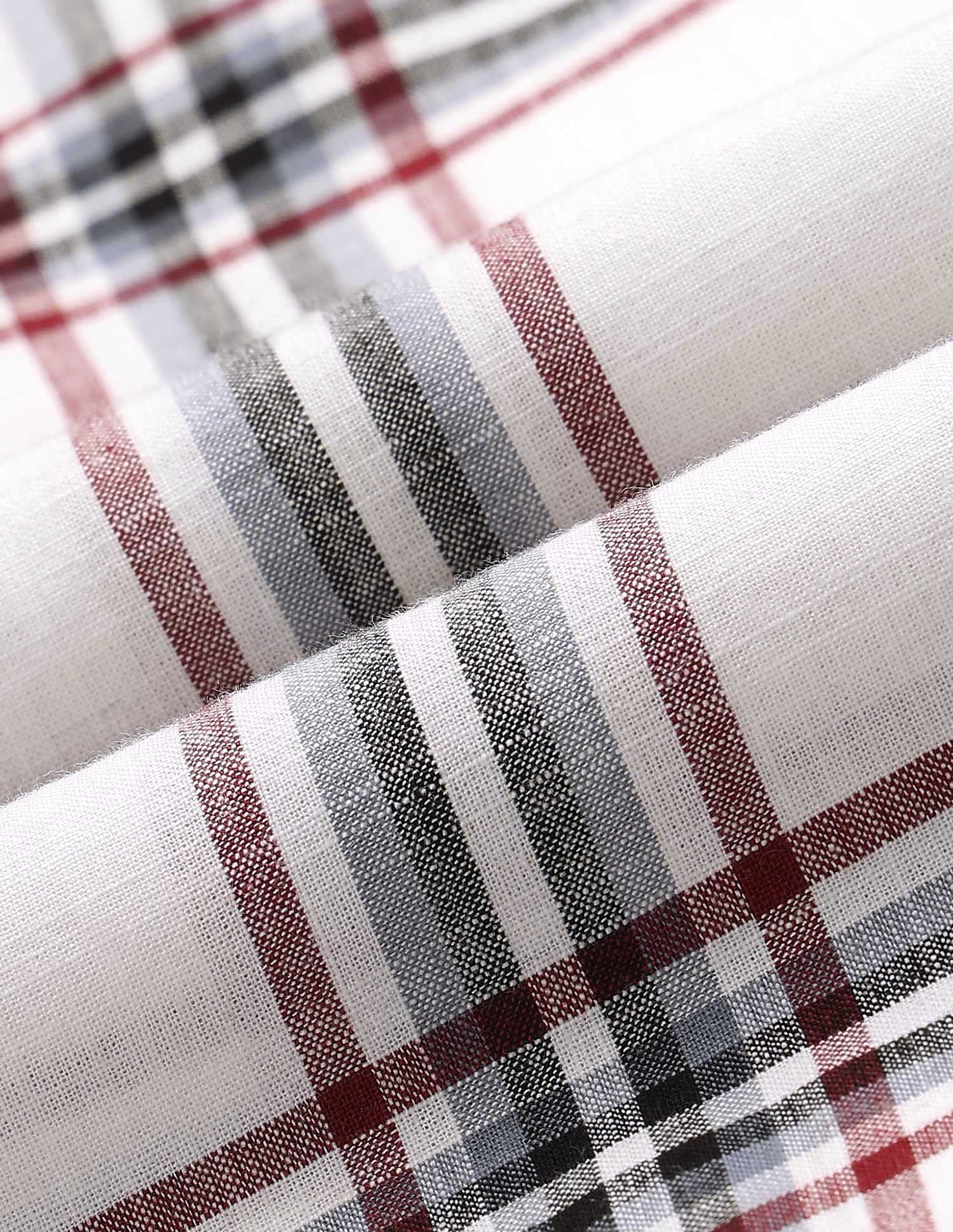 Grid Tattersall Checked Regular Fit Shirt Off White - U.S. POLO ASSN. | Large