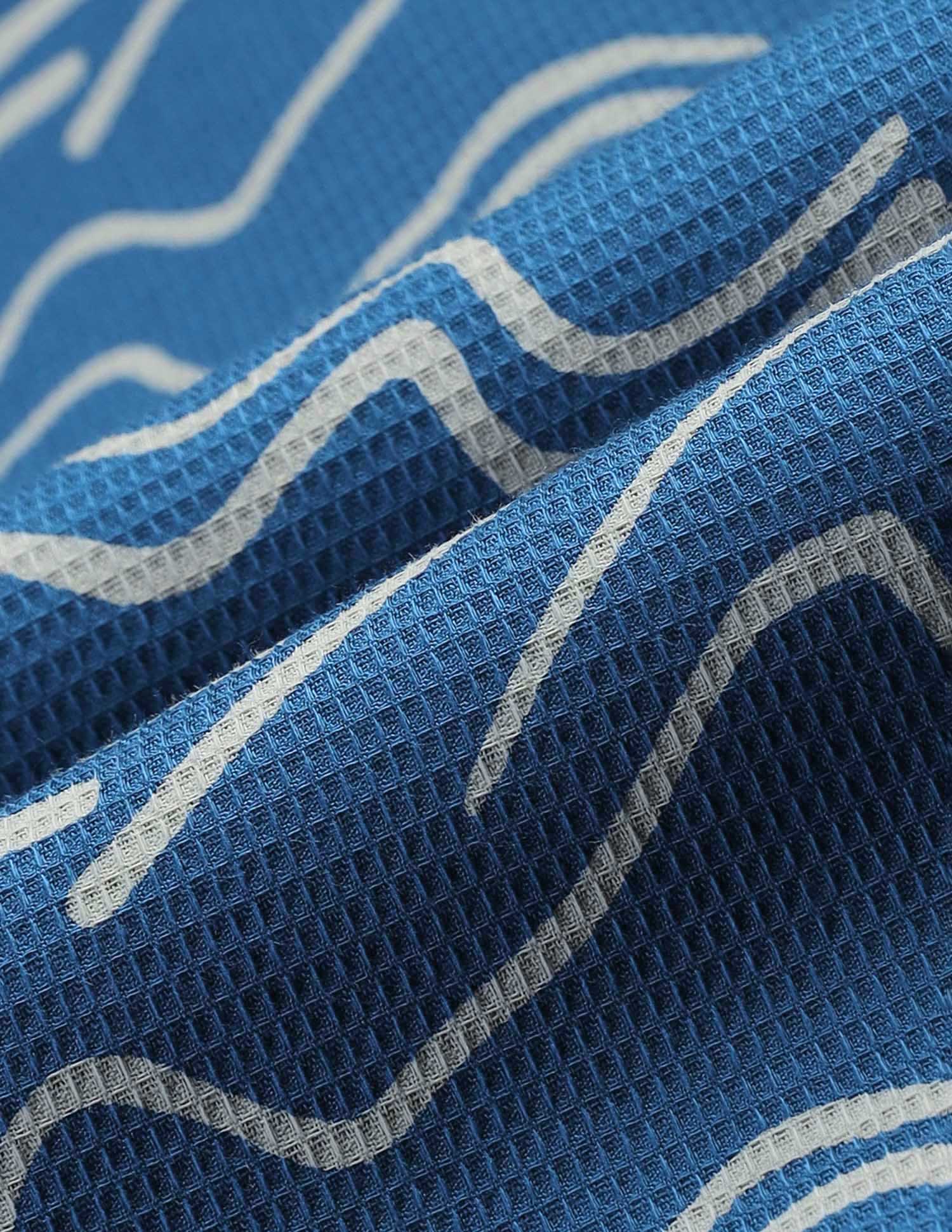 Boys Abstract Printed Pure Cotton Shirt Blue - U.S. POLO ASSN. | Large