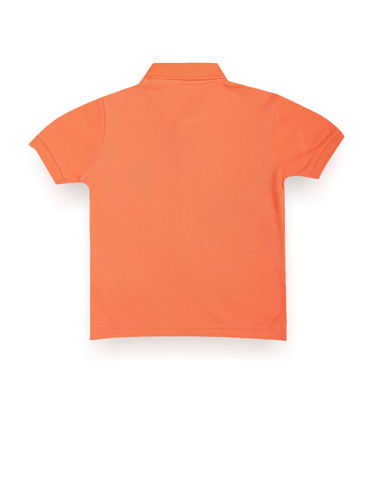 Pure Cotton Solid Polo Shirt Orange - U.S. POLO ASSN. | Large