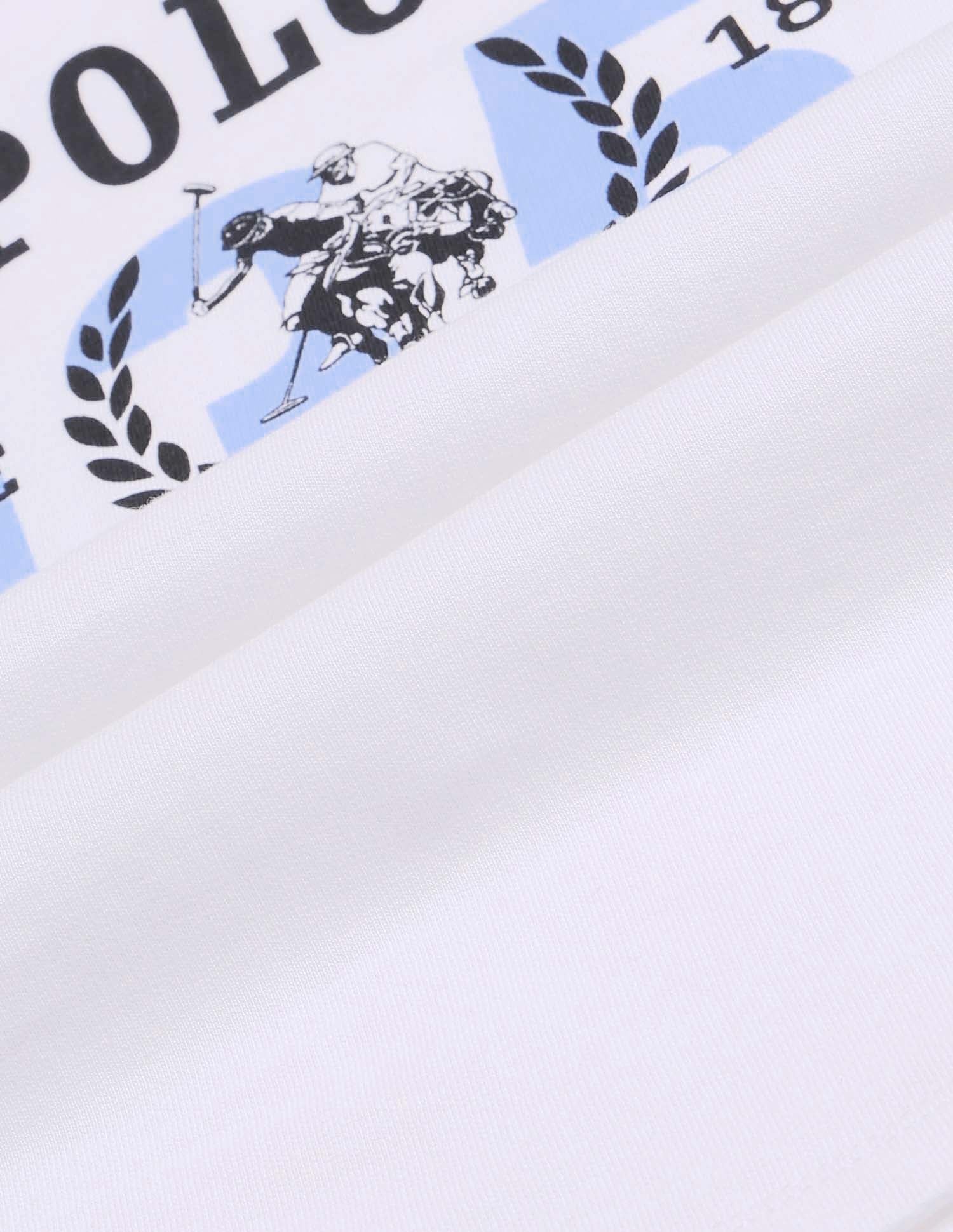 Boys Brand Printed Regular Fit T-Shirt White - U.S. POLO ASSN. | Large