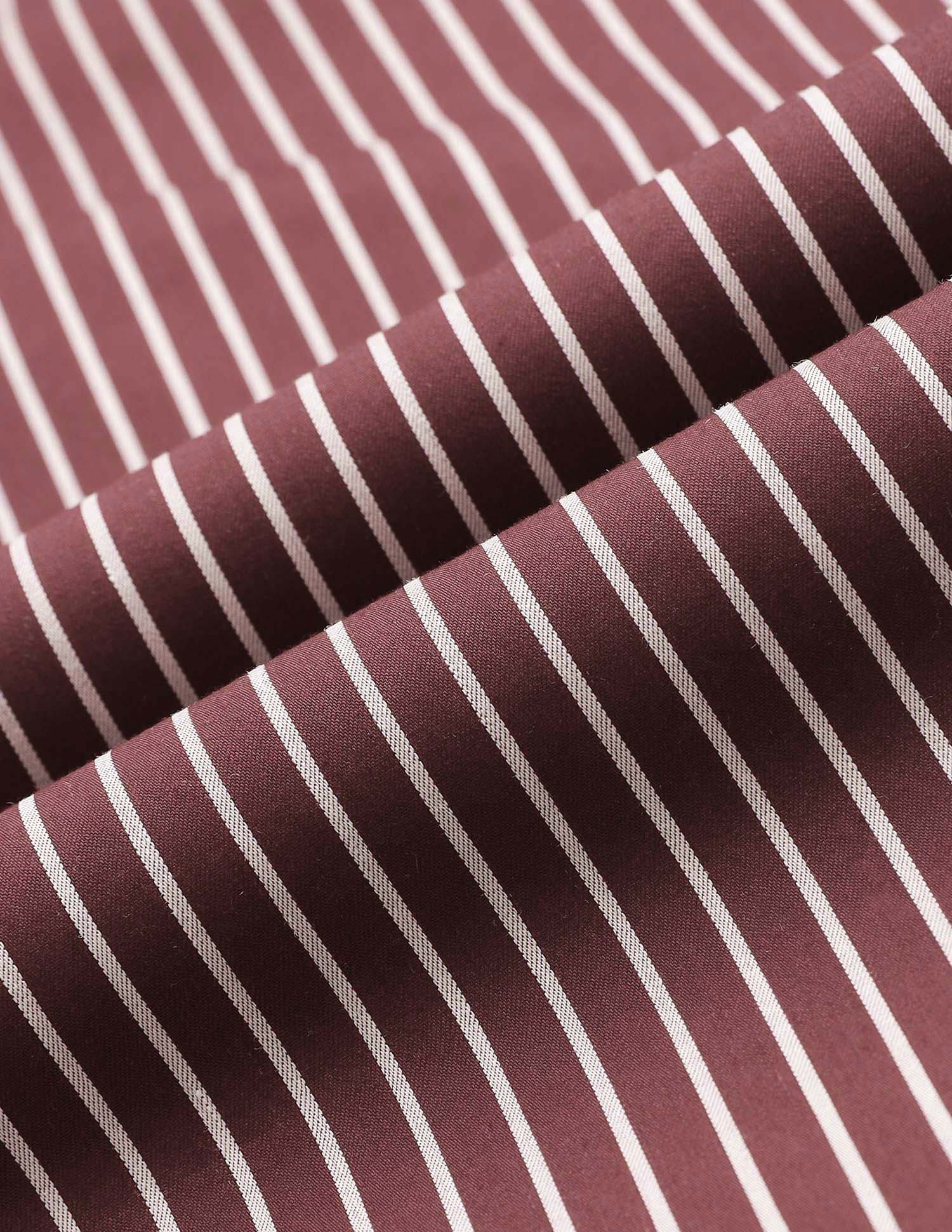 Vertical Striped Tailored Fit Shirt Burgundy - U.S. Polo Assn. India | Large