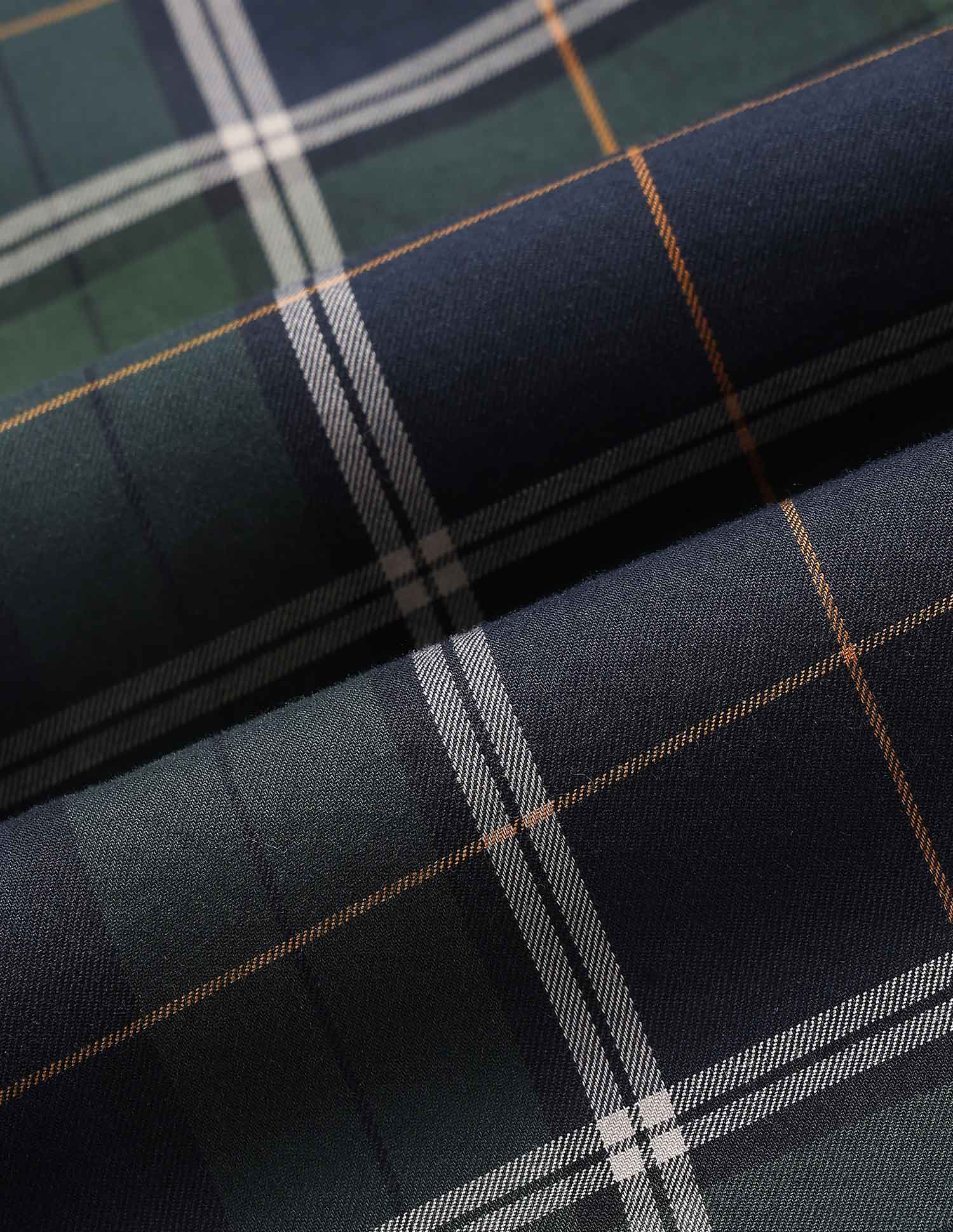 Boys Plaid Checked Twill Shirt Green - U.S. POLO ASSN. | Large