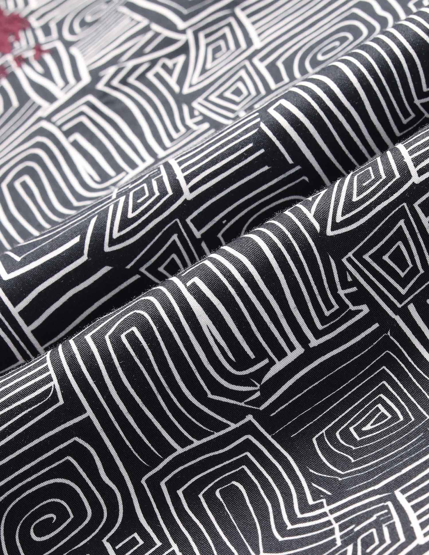 Regular Fit Abstract Shirt Black - U.S. Polo Assn. India | Large