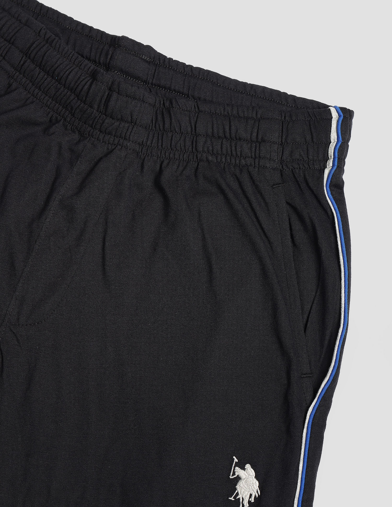 Men Solid LR001 Lounge Track Pants Black - U.S. POLO ASSN. | Large