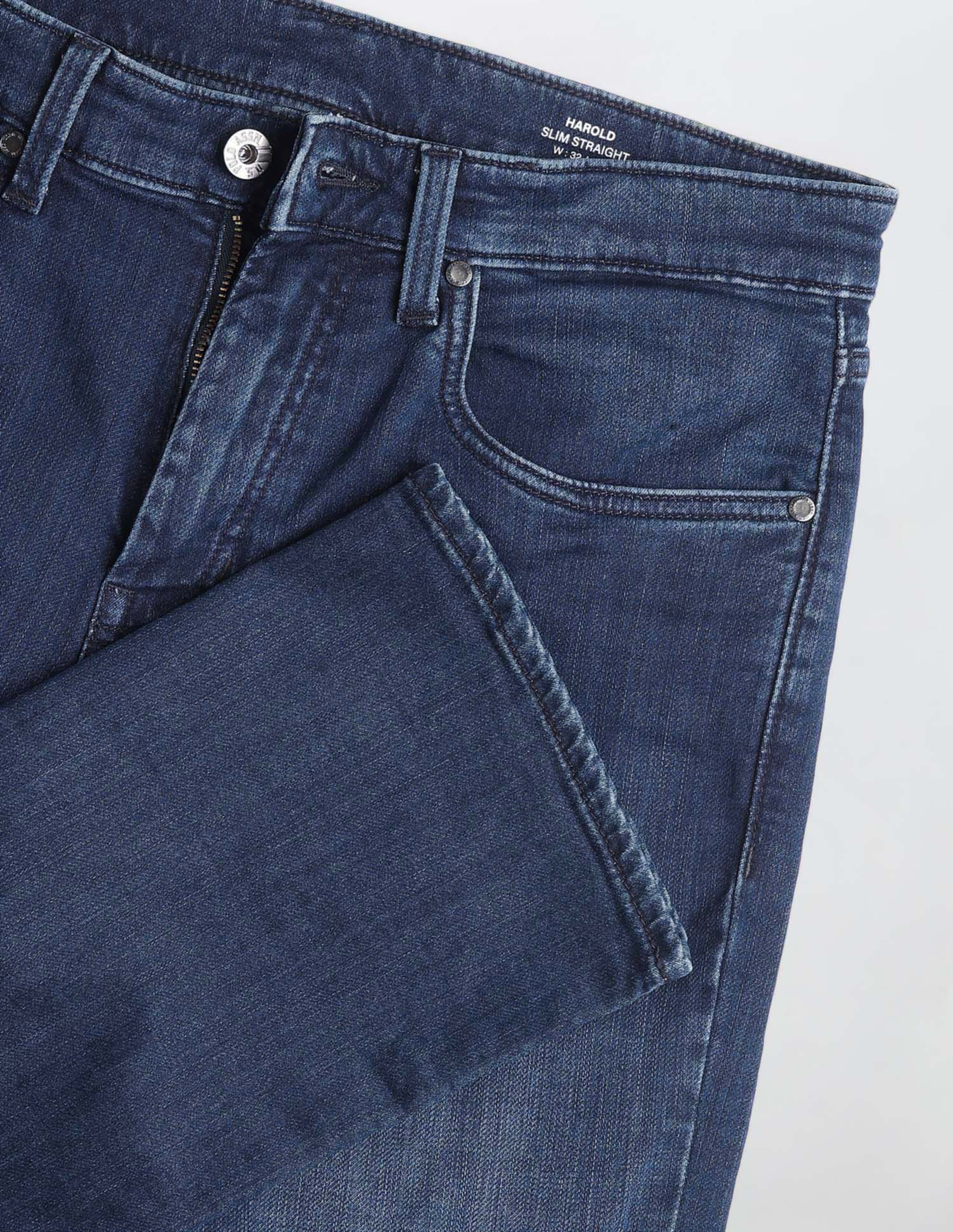 Harold Slim Straight Fit Blue Jeans Dark Wash - U.S. POLO ASSN. | Large