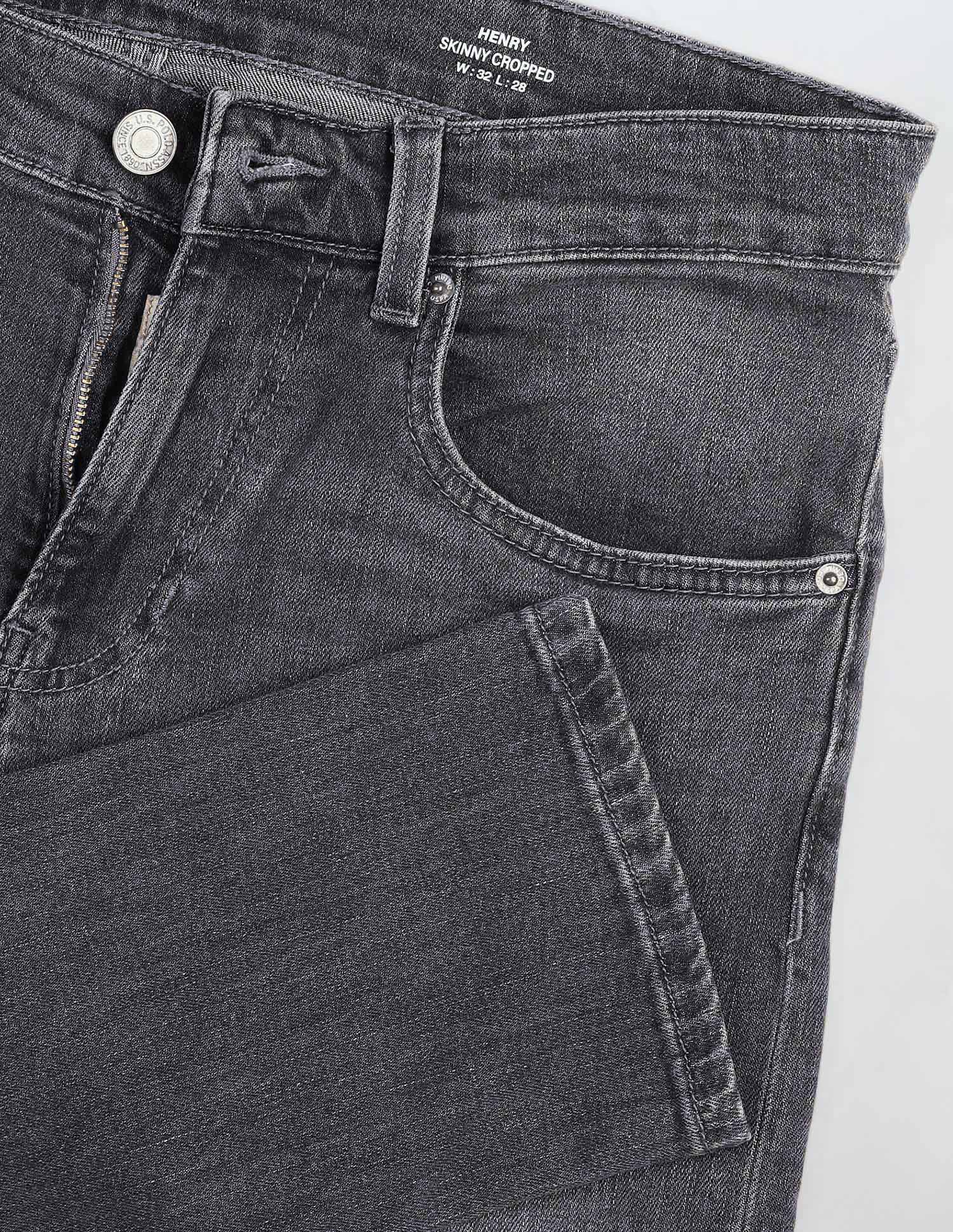 Henry Tapered Fit Grey Jeans Mid Grey Wash - U.S. POLO ASSN. | Large