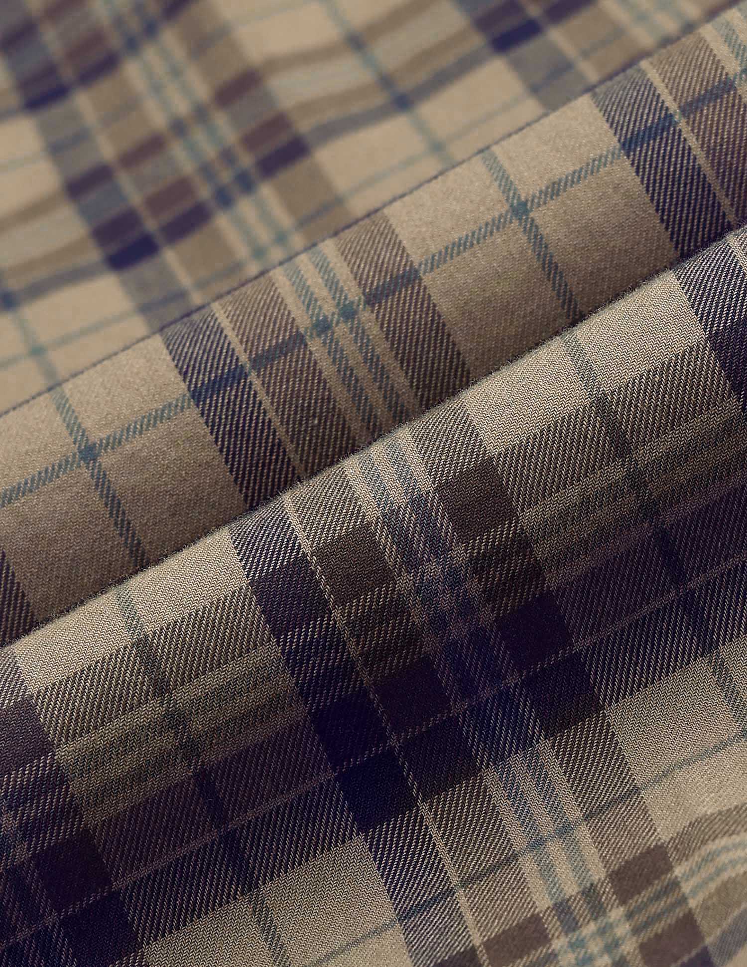 Tailored Fit Plaid Checked Shirt Brown - U.S. POLO ASSN. | Large