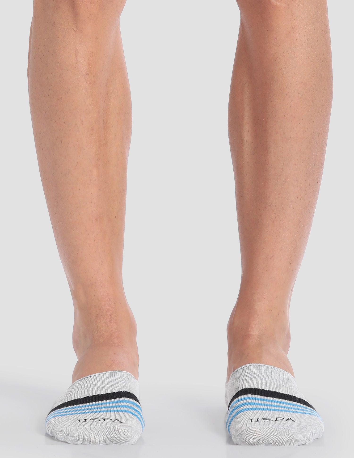 Silicone Grip No Show I646 Socks - Pack Of 3 Navy, Black and Grey - U.S. POLO ASSN. | Large