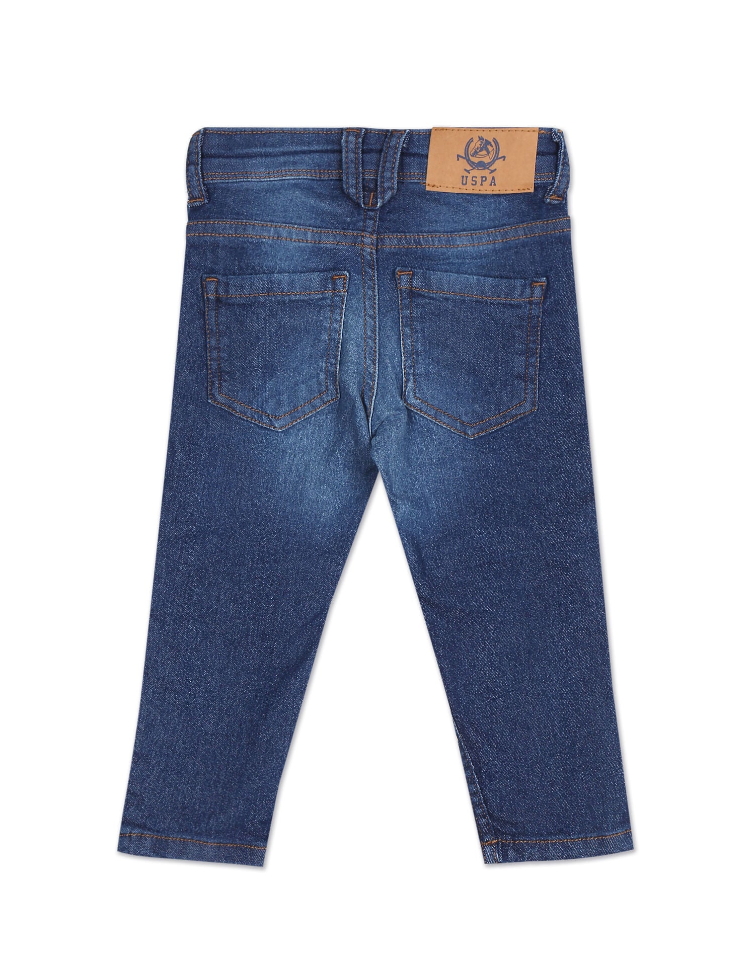 Boys Blue Mid Rise Slim Fit Jeans Blue - U.S. Polo Assn. India | Large
