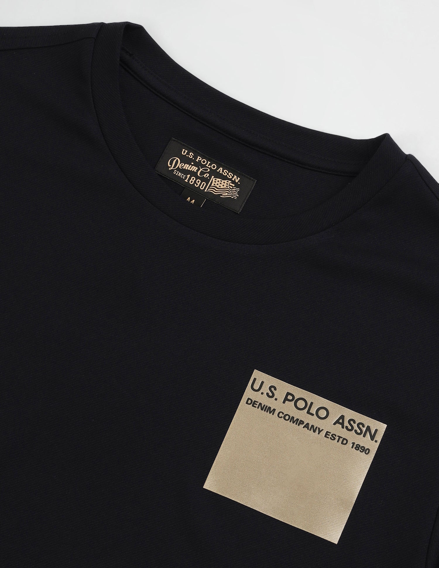 Crew Neck Muscle Fit T-Shirt Black - U.S. Polo Assn. India | Large