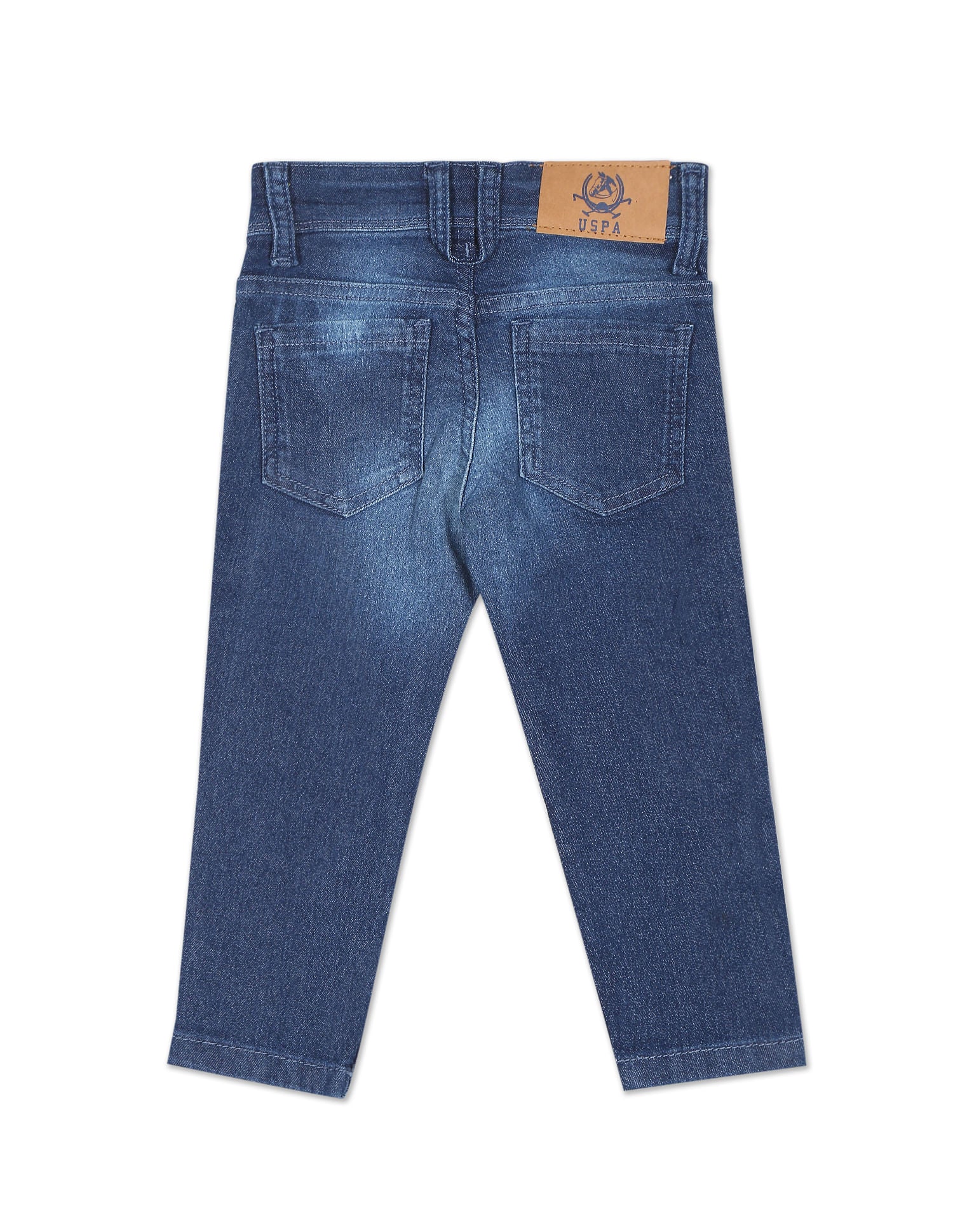 Boys Blue Slim Fit Stone Wash Jeans Blue - U.S. Polo Assn. India | Large