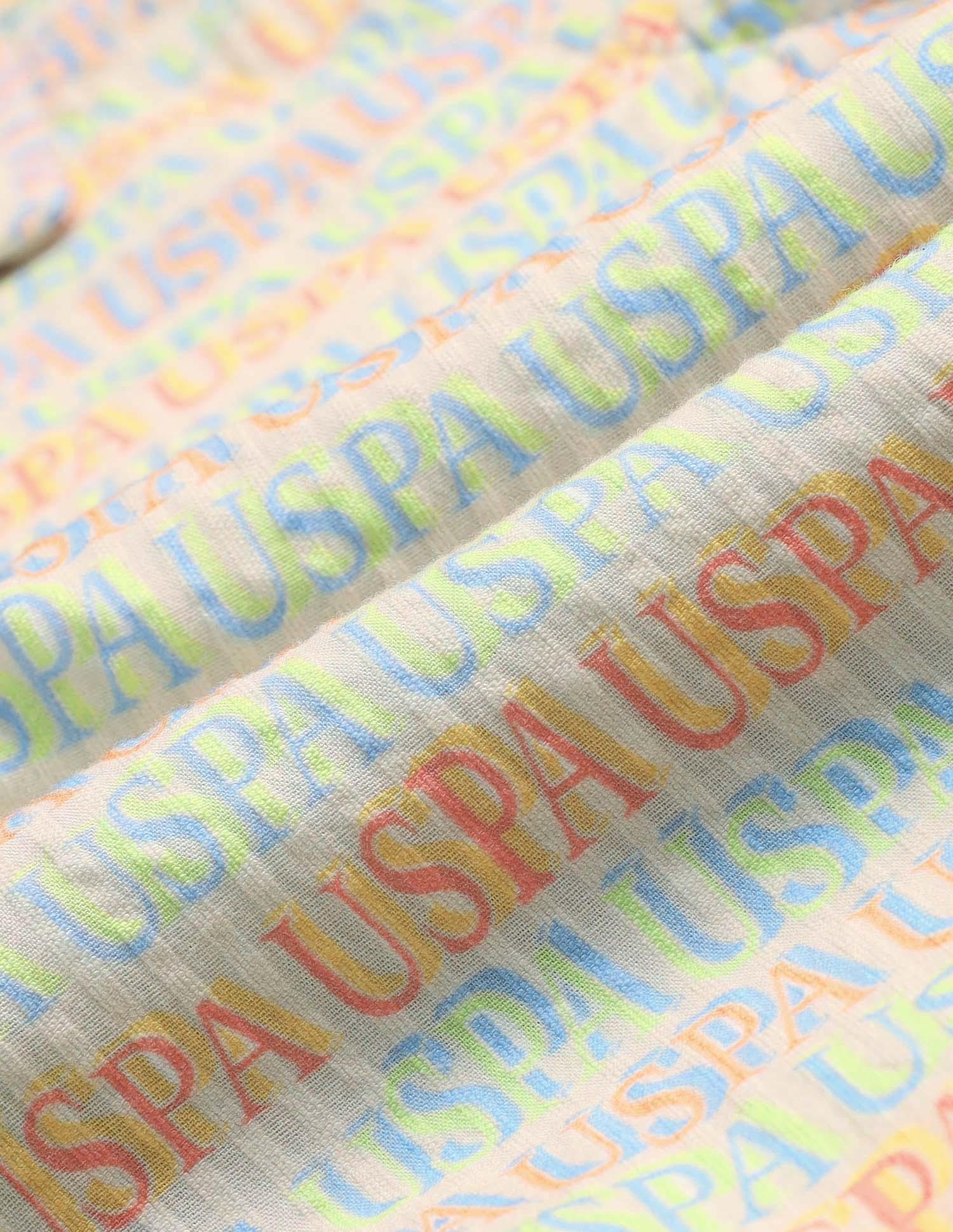 Boys Brand Printed Pure Cotton Shirt Multi - U.S. POLO ASSN. | Large