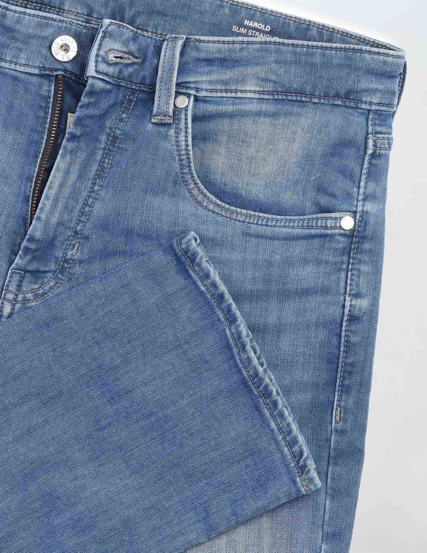 Harold Slim Straight Fit Blue Jeans Blue - U.S. POLO ASSN. | Large