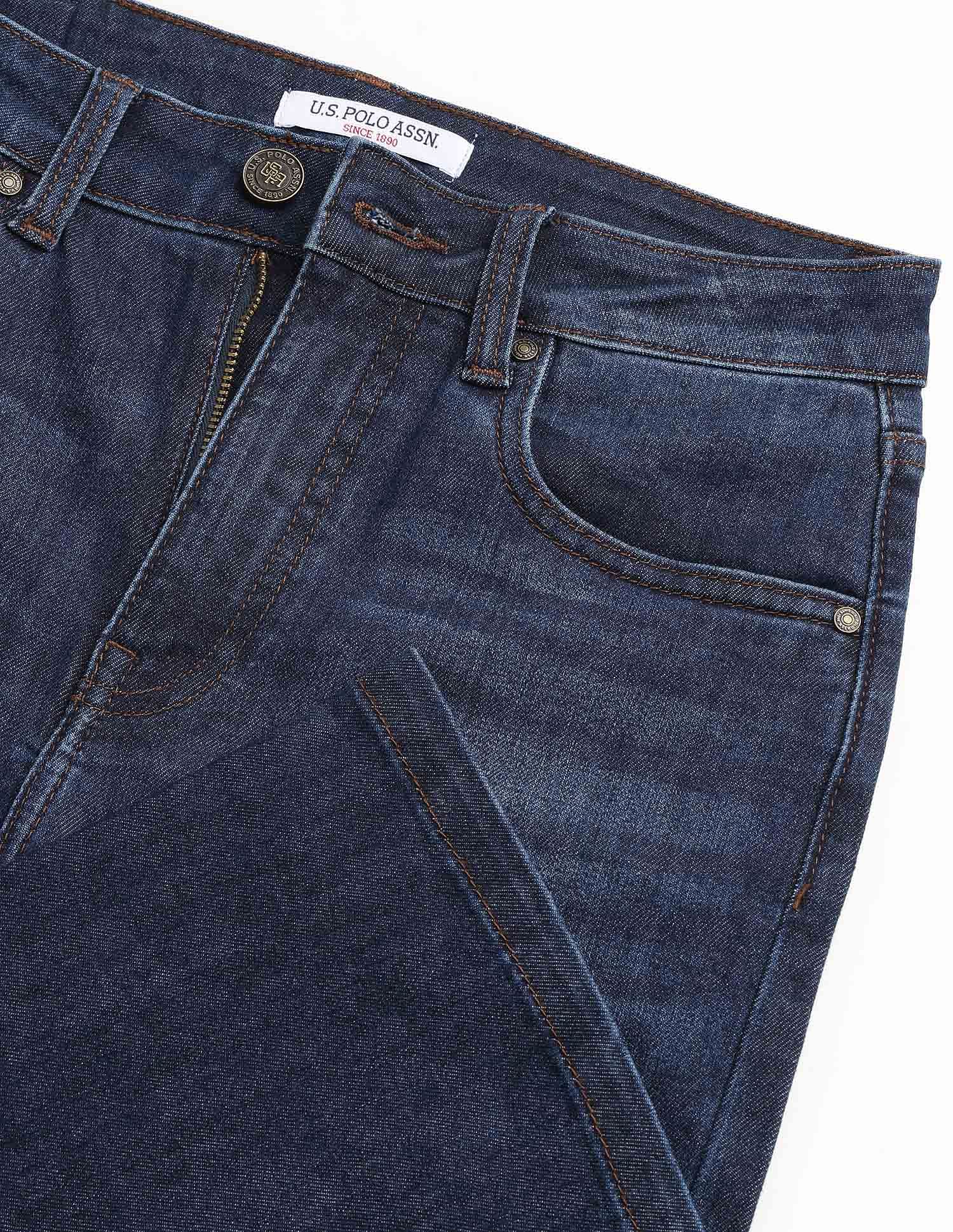 High Rise Wide Leg Jeans Dark Blue - U.S. Polo Assn. India | Large