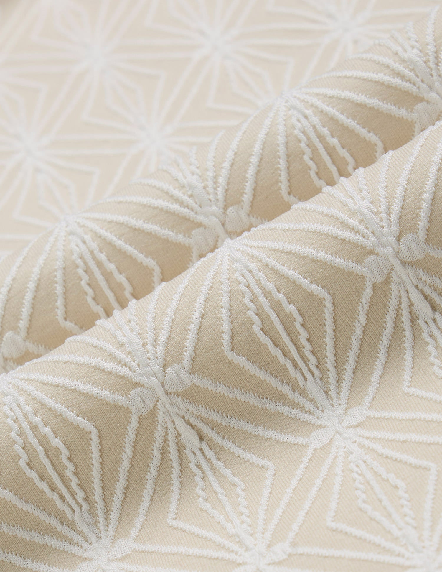 Geometric Self Design Polo Shirt Dress Beige - U.S. Polo Assn. India | Large