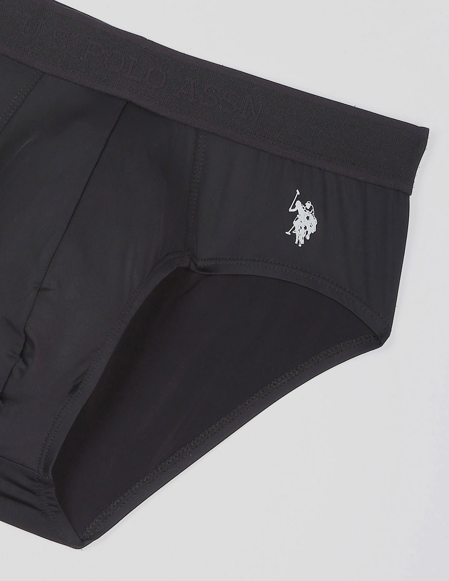 Nylon Stretch Moisture Wicking AB001 Active Briefs - Pack Of 1 Black - U.S. POLO ASSN. | Large