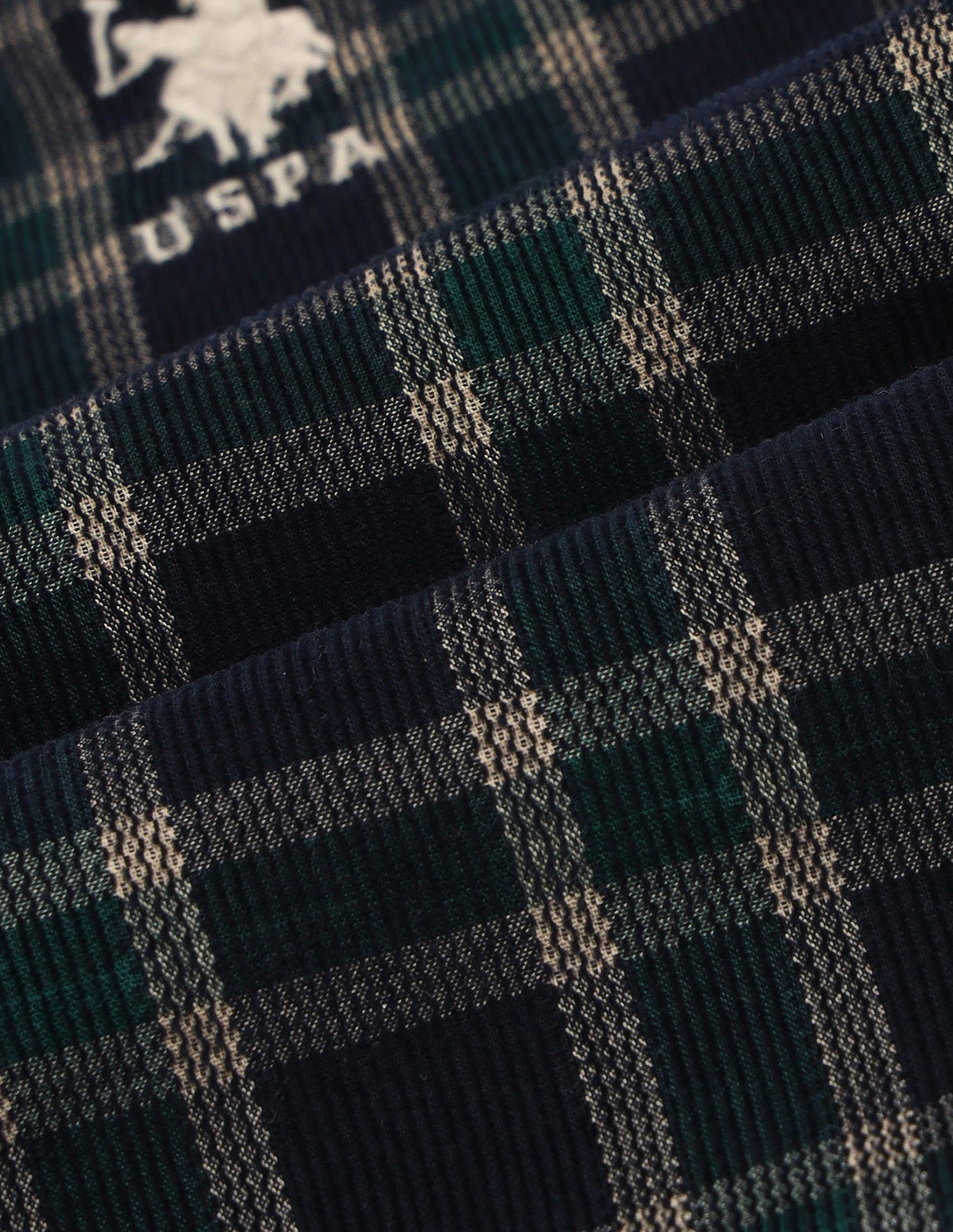 Boys Tartan Check Printed Regular Fit Shirt Navy - U.S. Polo Assn. India | Large