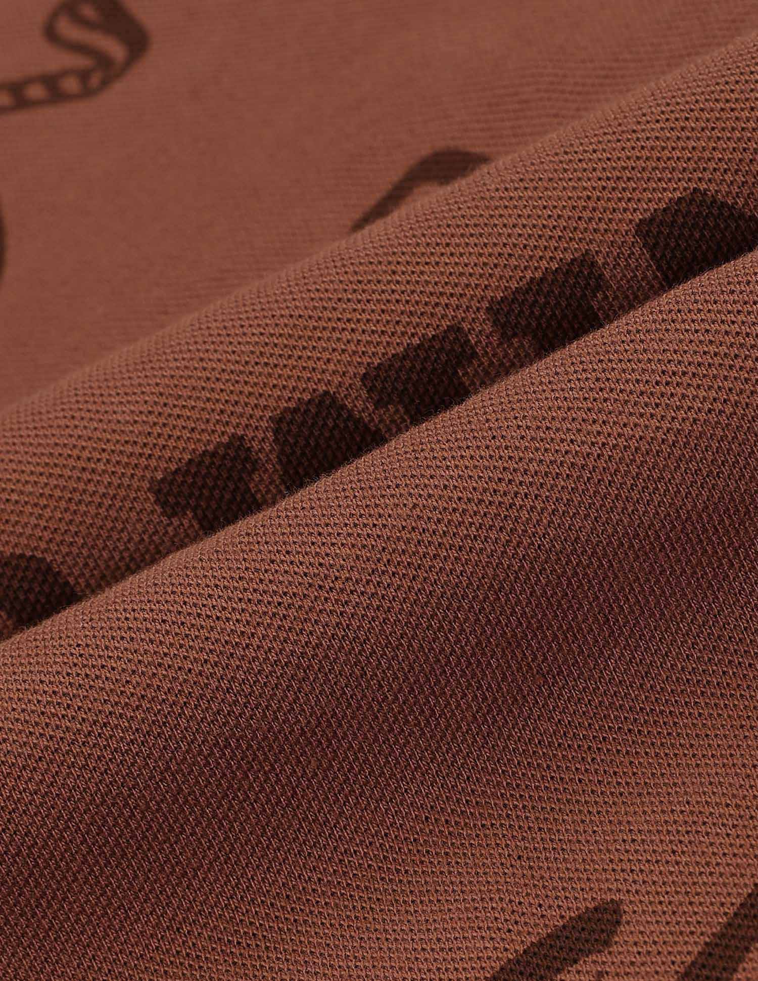 Graphic Printed Muscle Fit Polo Shirt Rust - U.S. POLO ASSN. | Large