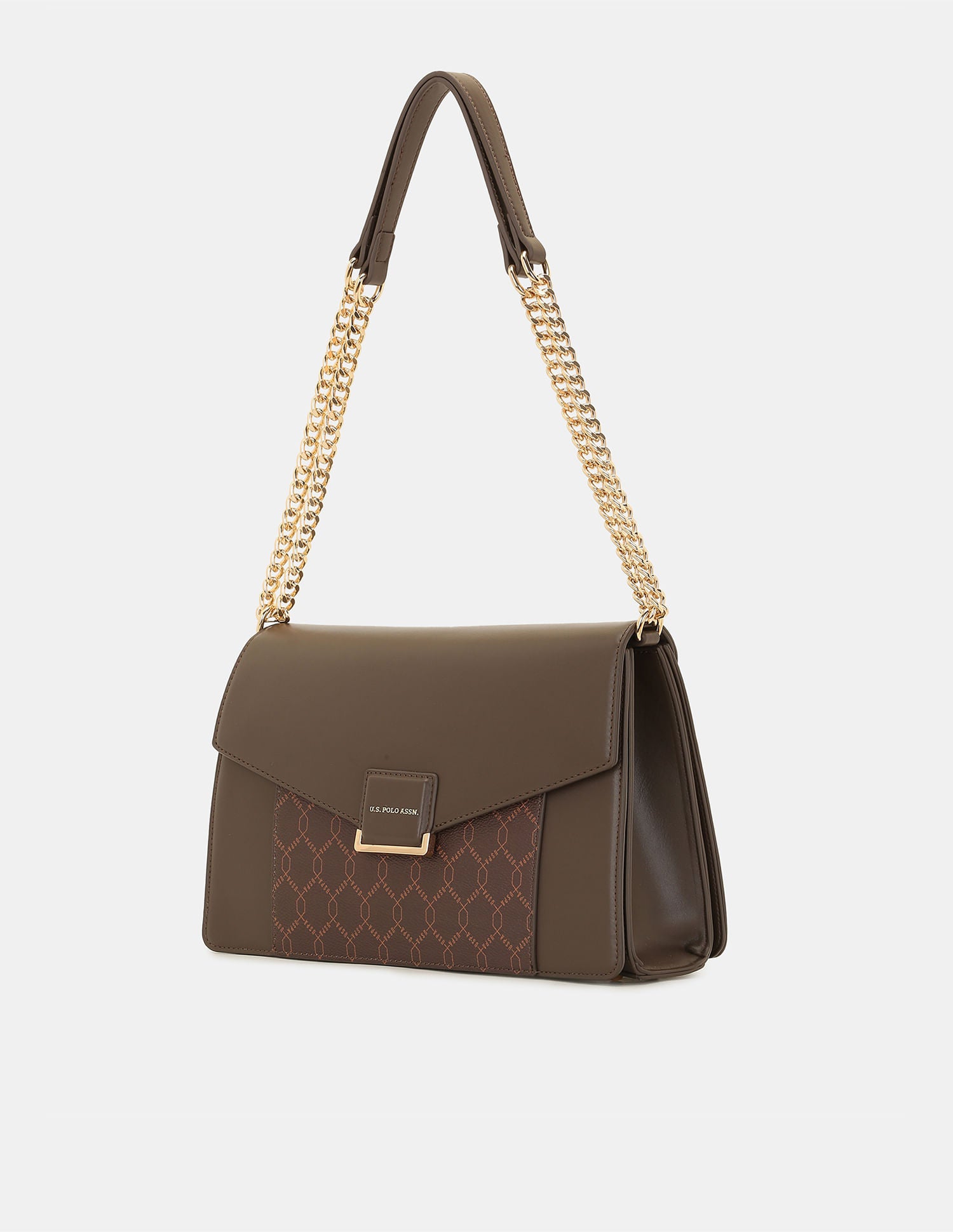 Women Bliss Structured Sling Bag Brown - U.S. POLO ASSN. | Large