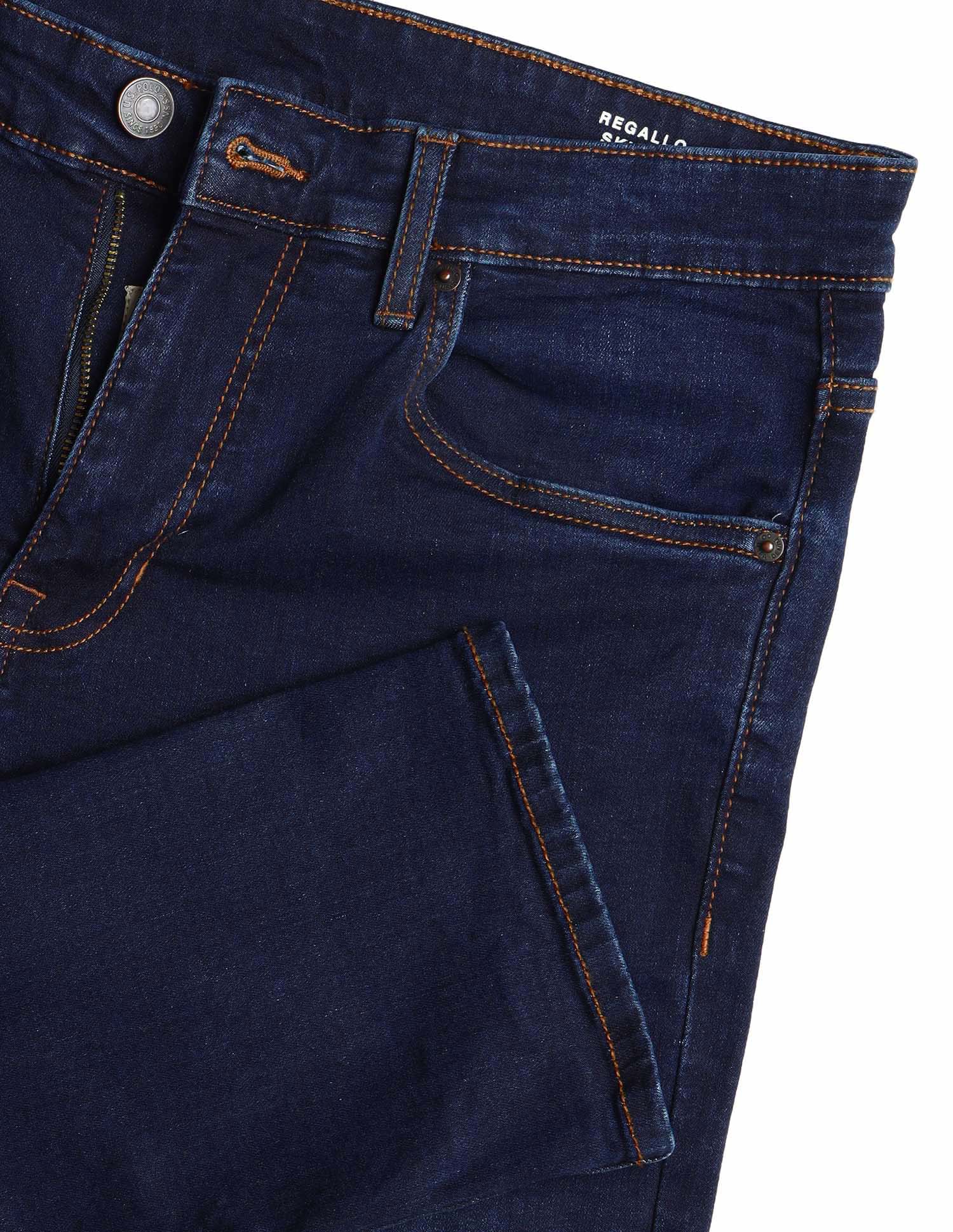 Regallo Skinny Fit Blue Jeans Blue - U.S. Polo Assn. India | Large