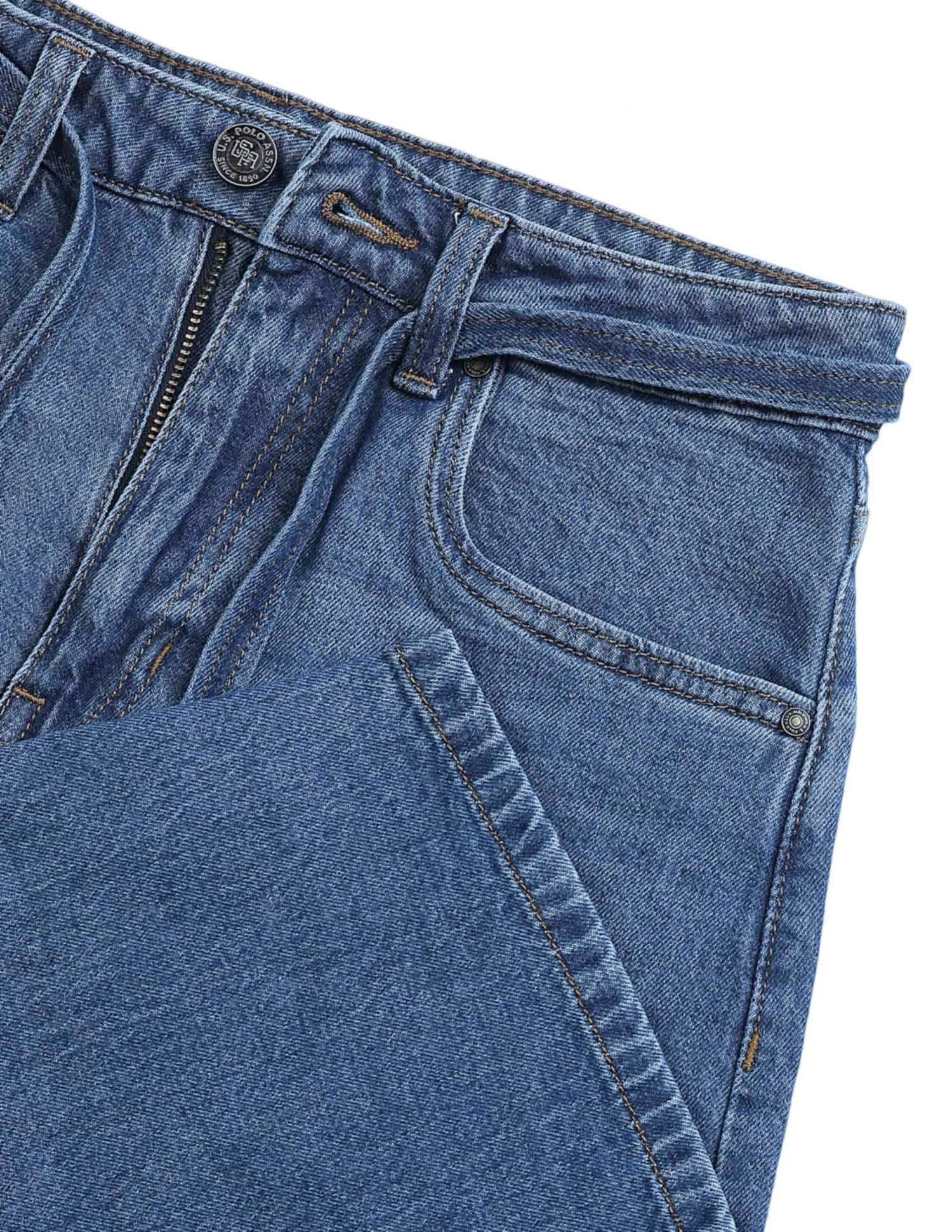 Mid Rise Baggy Fit Jeans Blue - U.S. Polo Assn. India | Large