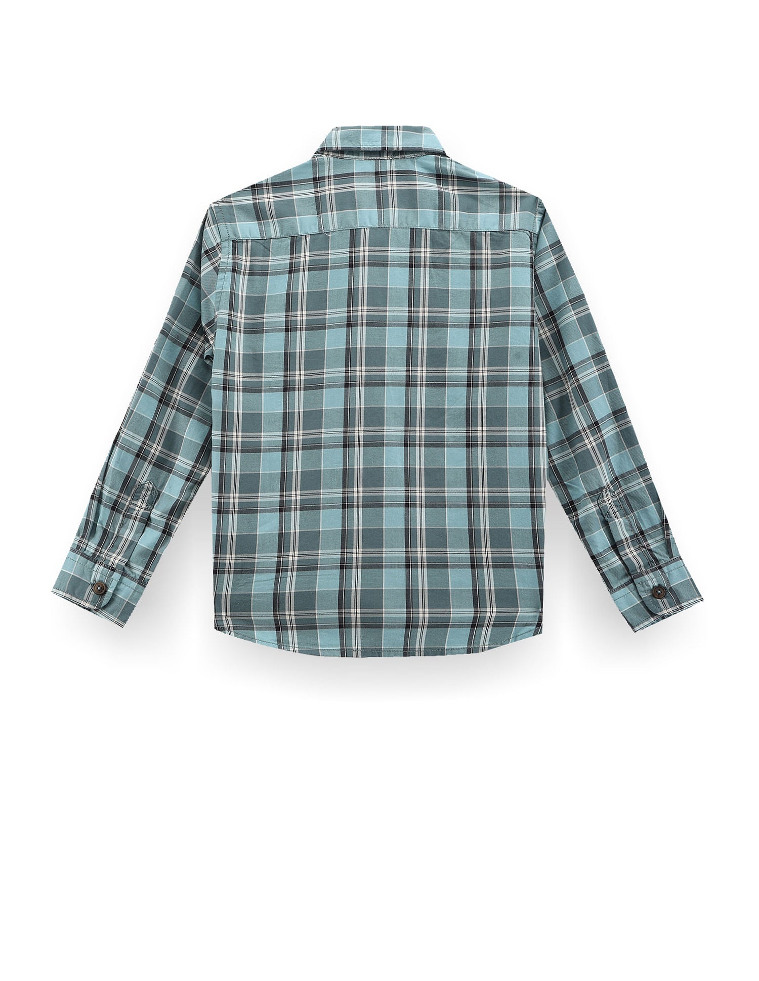 Boys Plaid Check Twill Shirt Light Blue - U.S. POLO ASSN. | Large
