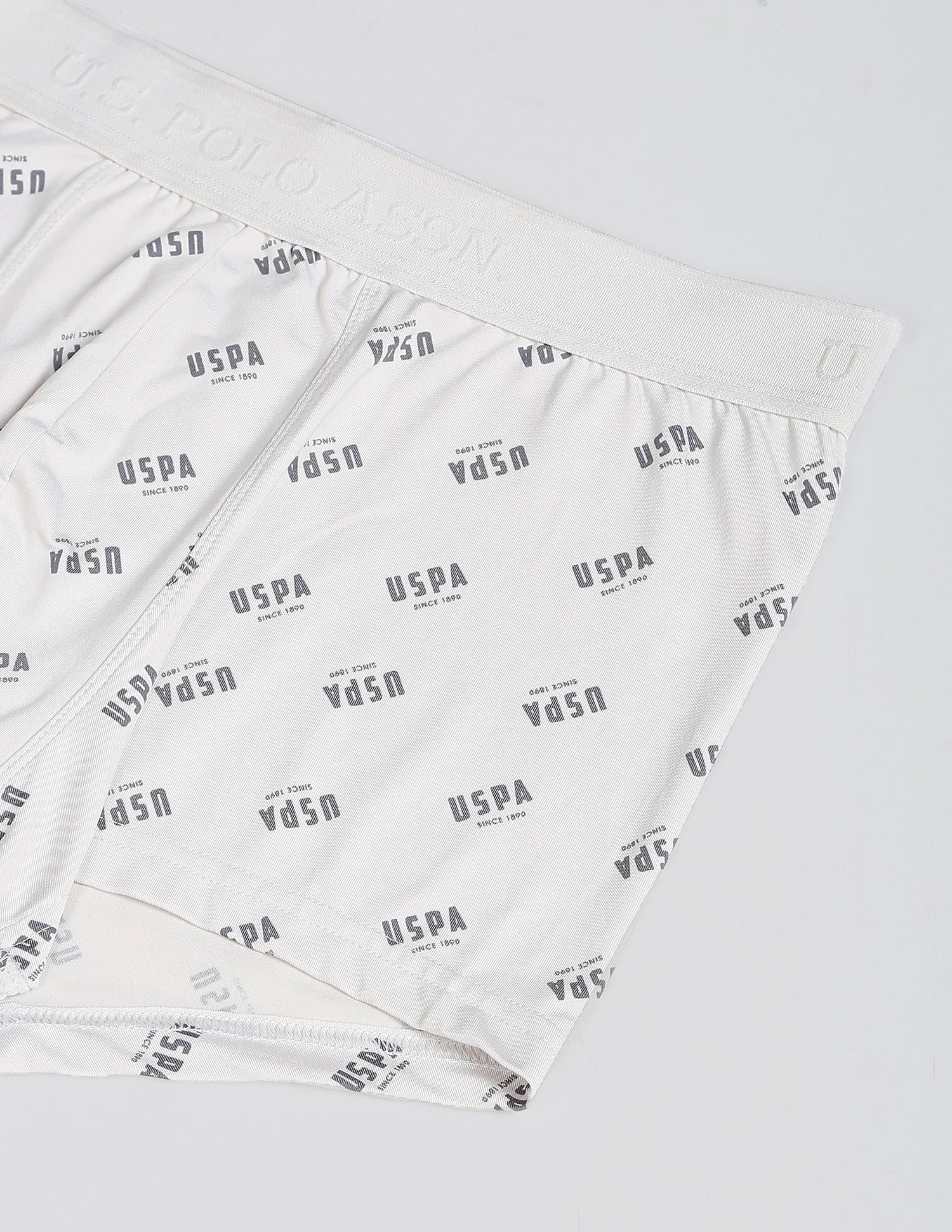 Nylon Stretch Printed AT002 Active Trunks - Pack Of 1 Oyster Mushroom - U.S. POLO ASSN. | Large