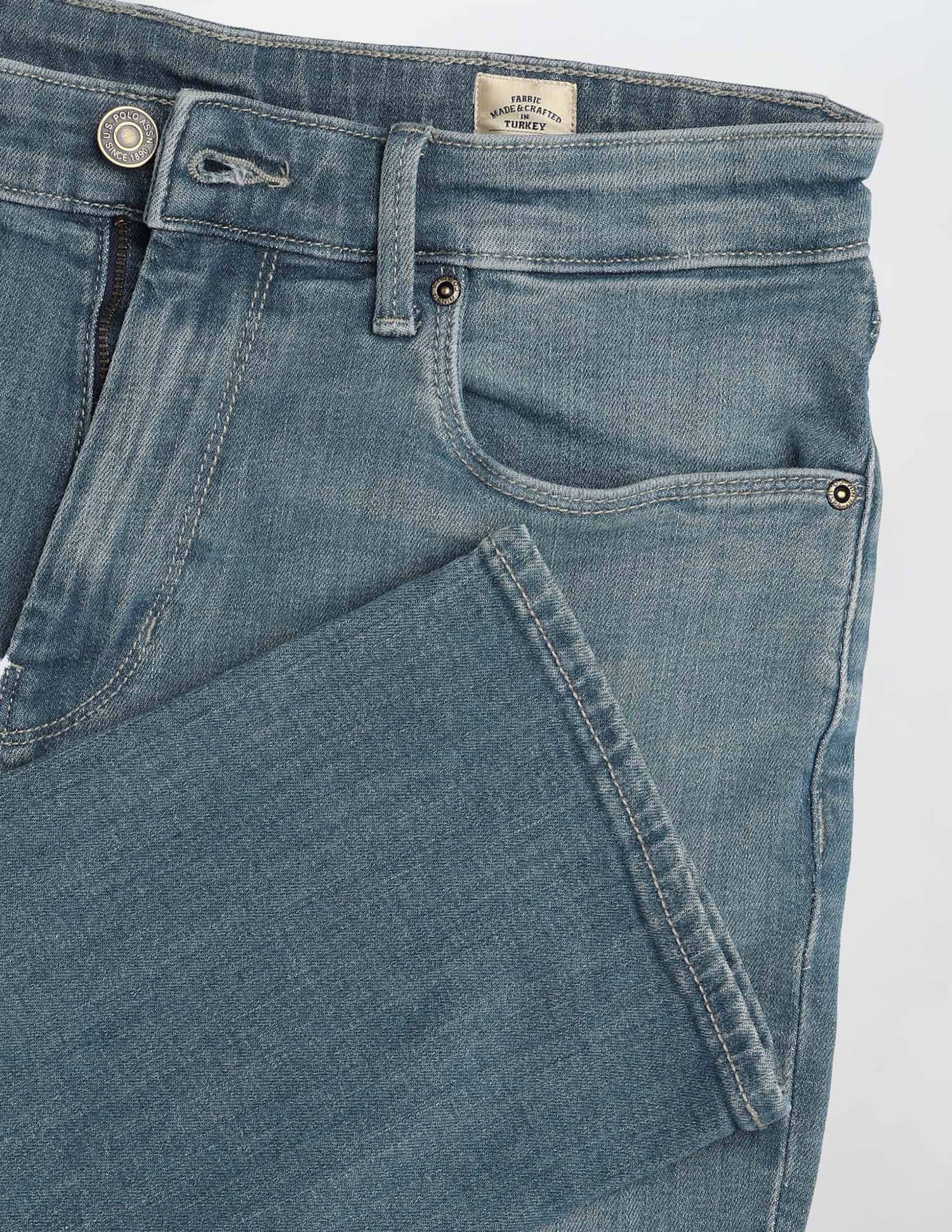 Harold Slim Straight Fit Blue Jeans Blue - U.S. POLO ASSN. | Large