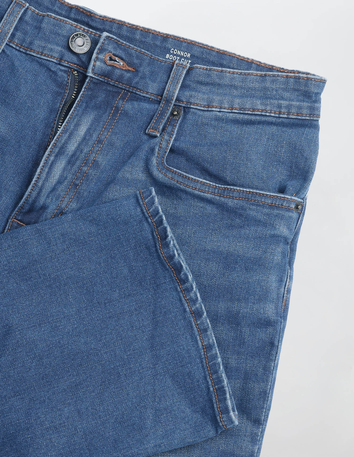 Solid Bootcut Fit Jeans Blue - U.S. Polo Assn. India | Large