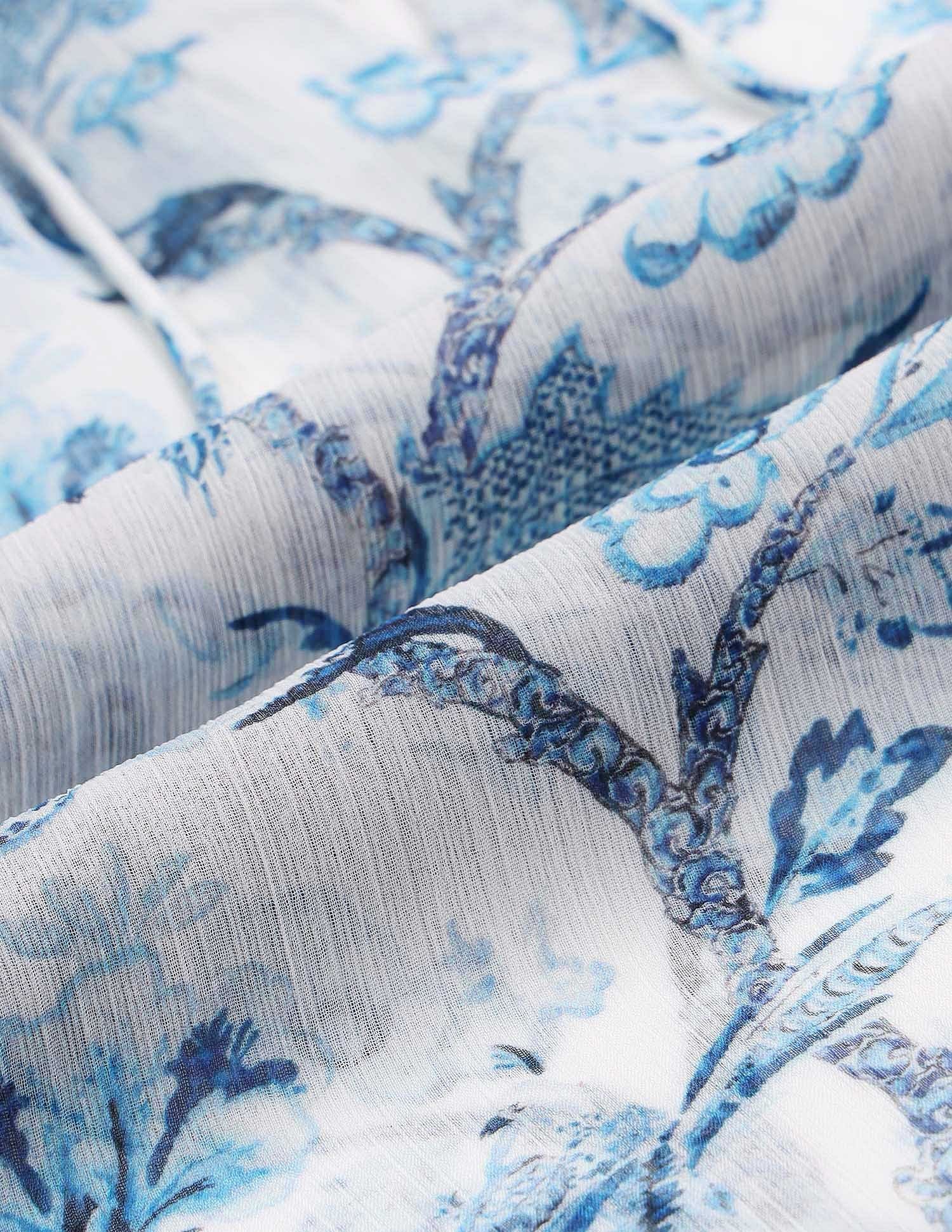 Chiffon Sheer Floral Printed Top Multi - U.S. POLO ASSN. | Large