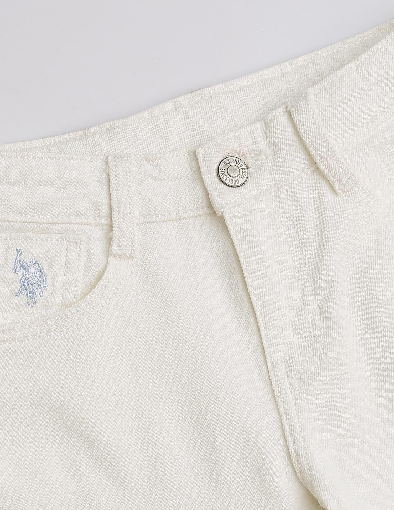 Boys Mid Rise Relaxed Fit Jeans White - U.S. Polo Assn. India | Large