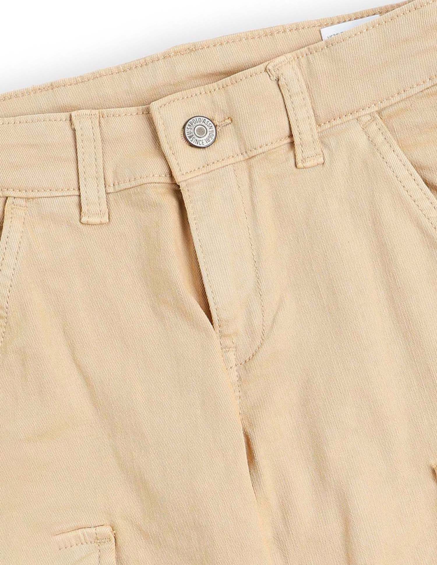 Boys Mid Rise Relaxed Fit Jeans Khaki - U.S. POLO ASSN. | Large